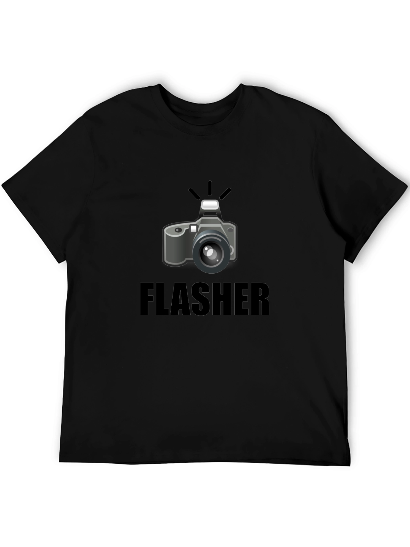 Flasher Camera Graphic T-Shirt - Photography Humor Tee
