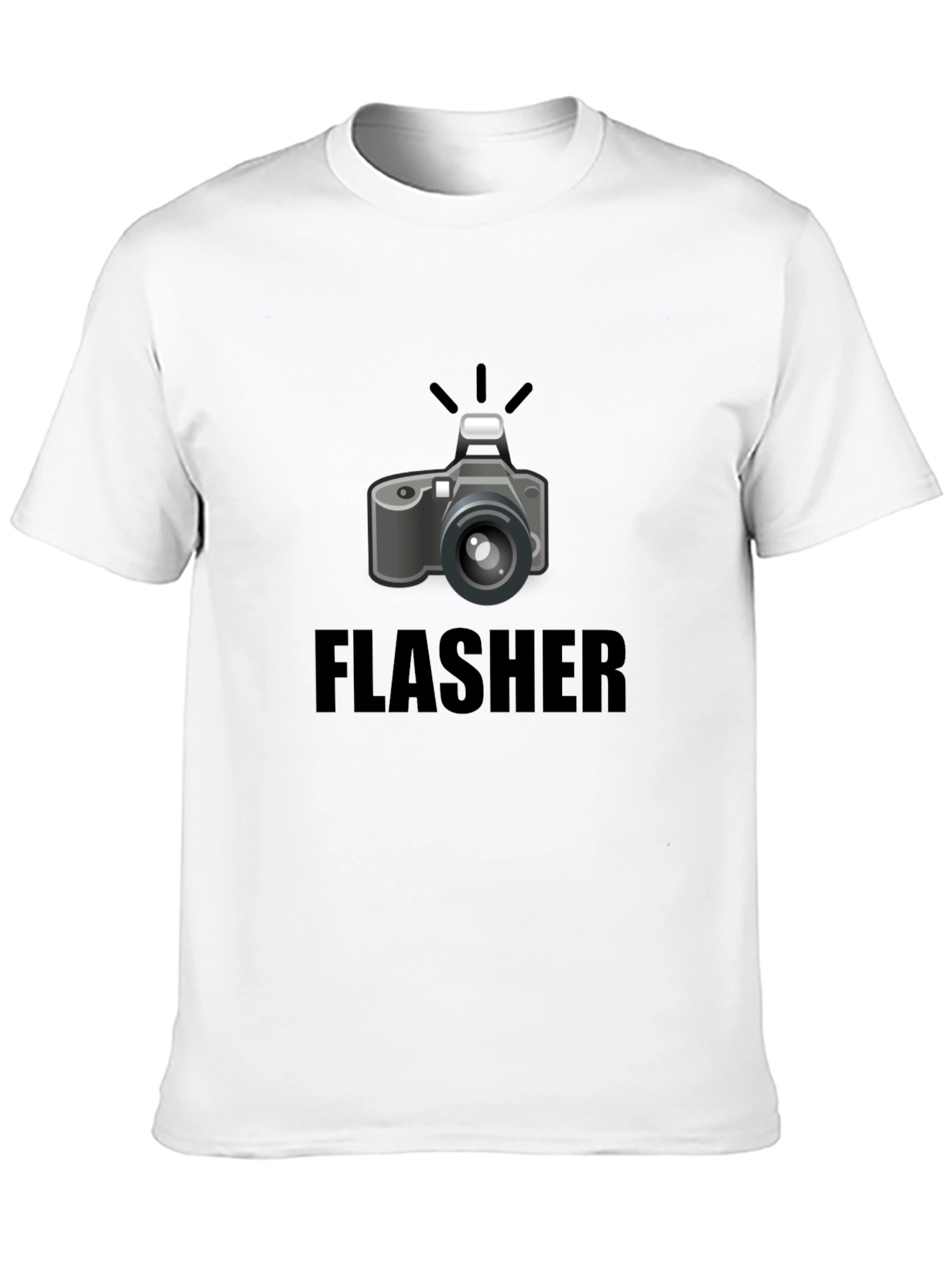 Flasher Camera Graphic T-Shirt - Photography Humor Tee