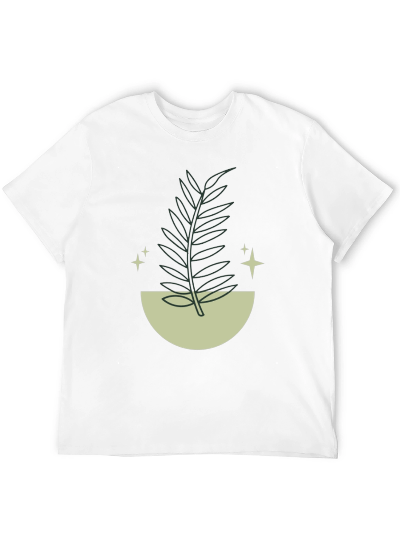 Minimalist Plant Graphic T-Shirt