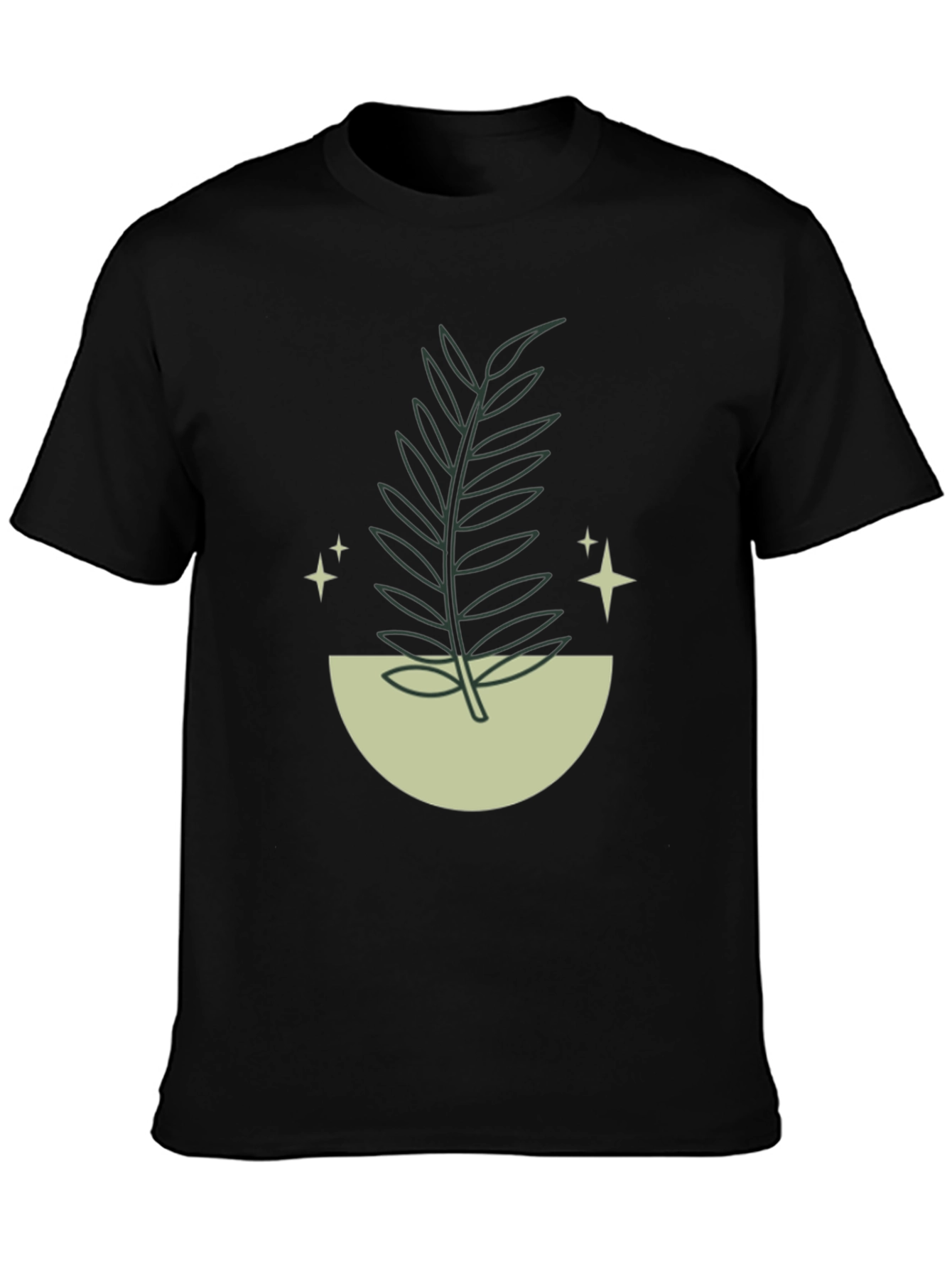 Minimalist Plant Graphic T-Shirt