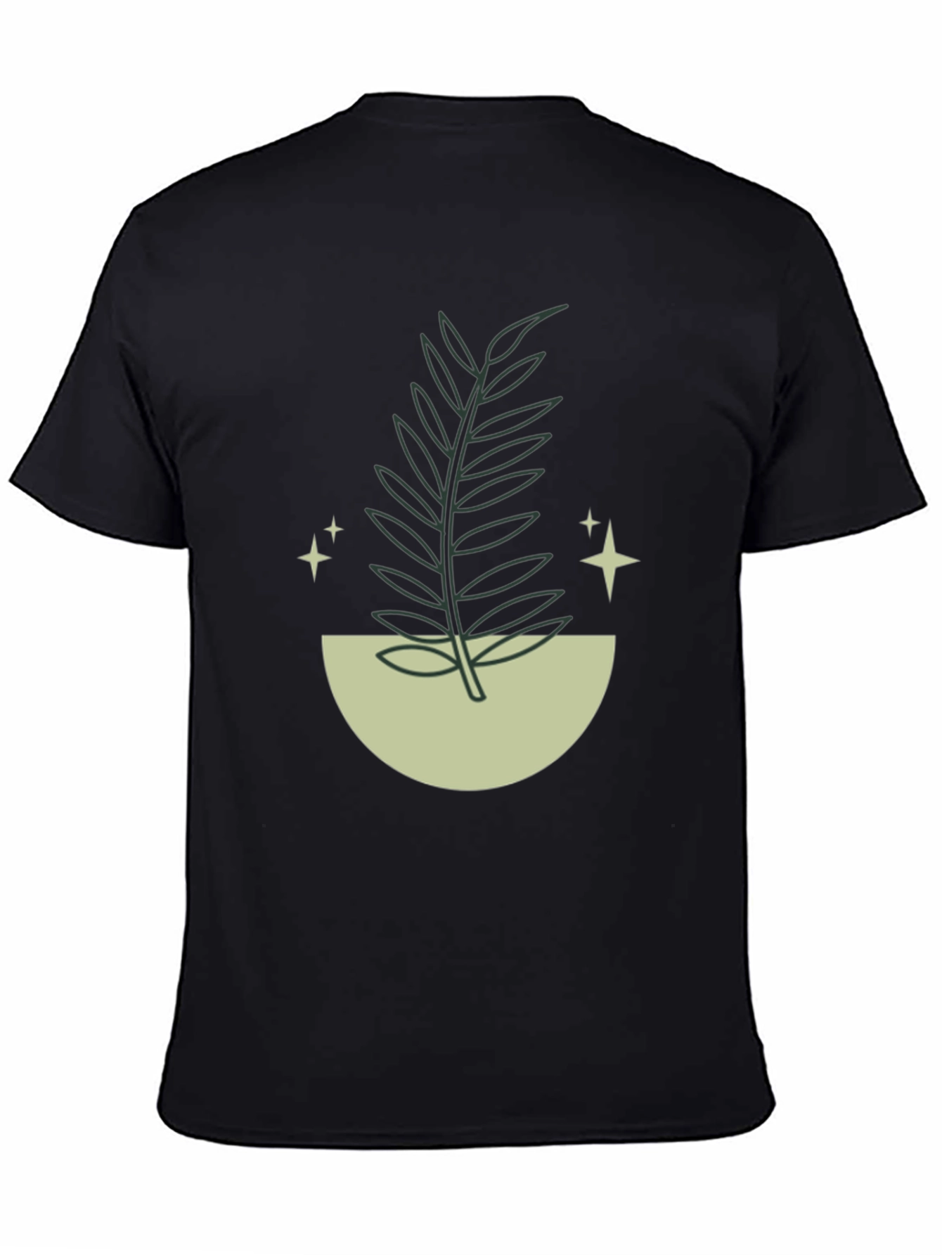 Minimalist Plant Graphic T-Shirt