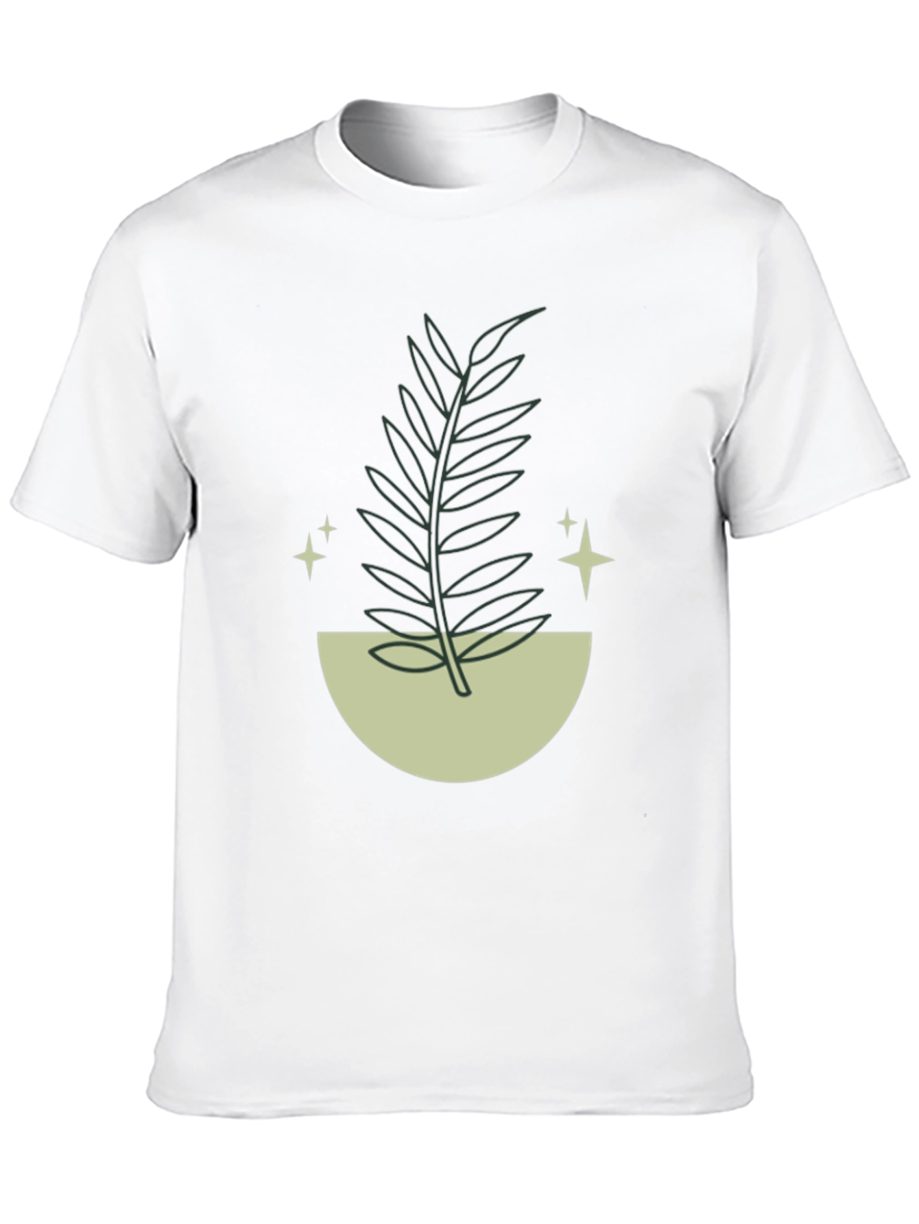 Minimalist Plant Graphic T-Shirt