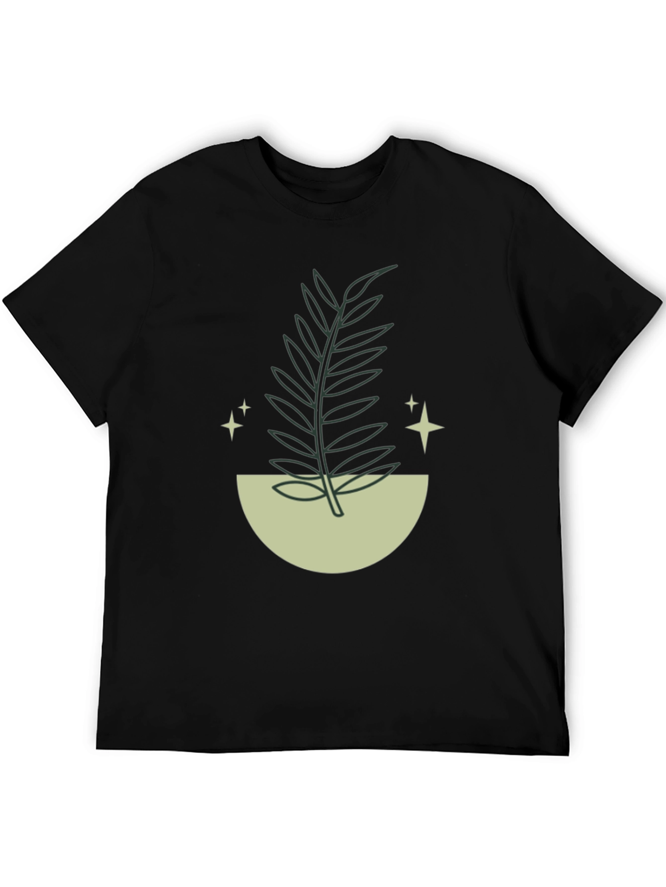 Minimalist Plant Graphic T-Shirt