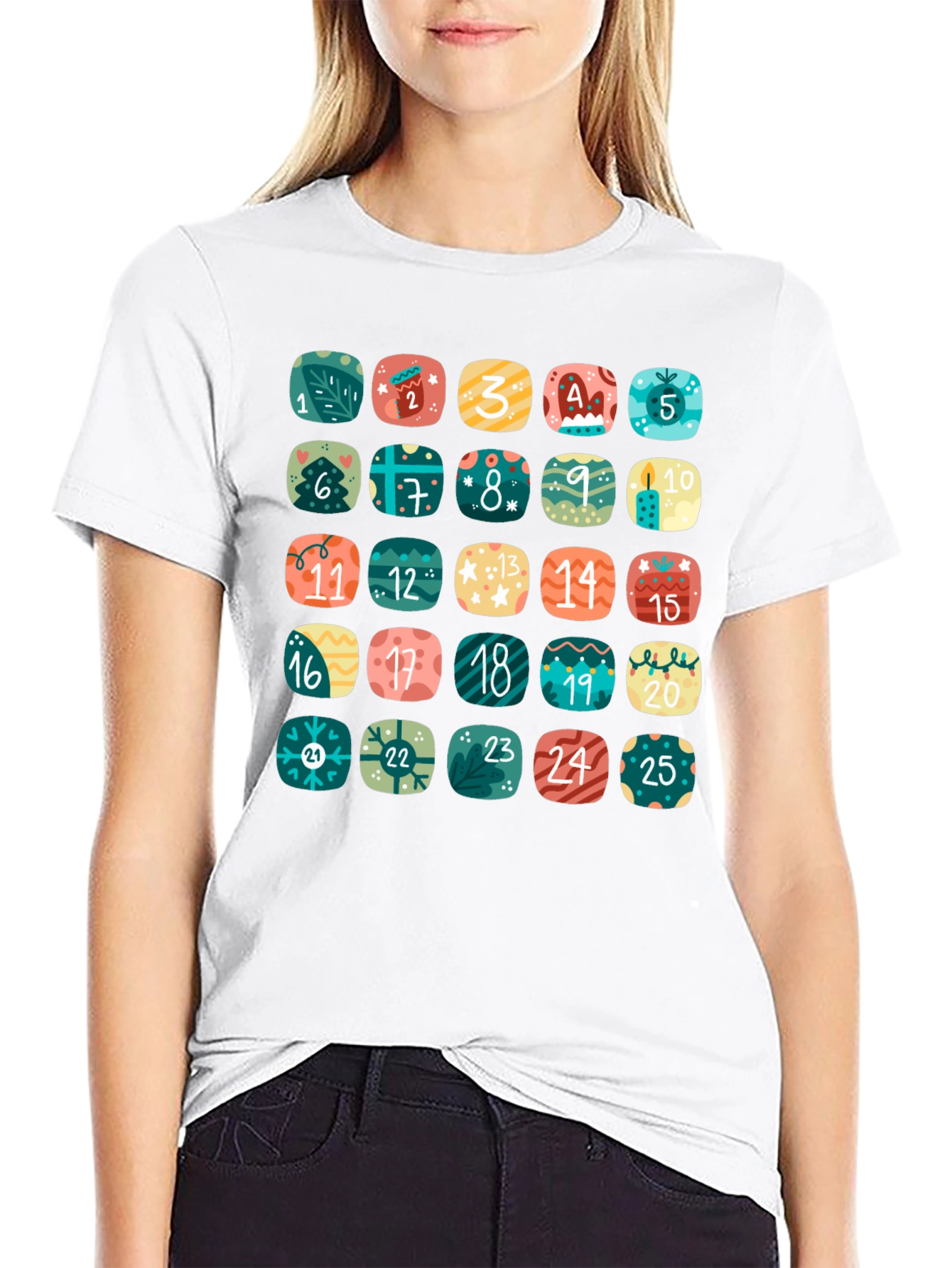 Advent Calendar Countdown T-Shirt - Festive Holiday Cheer