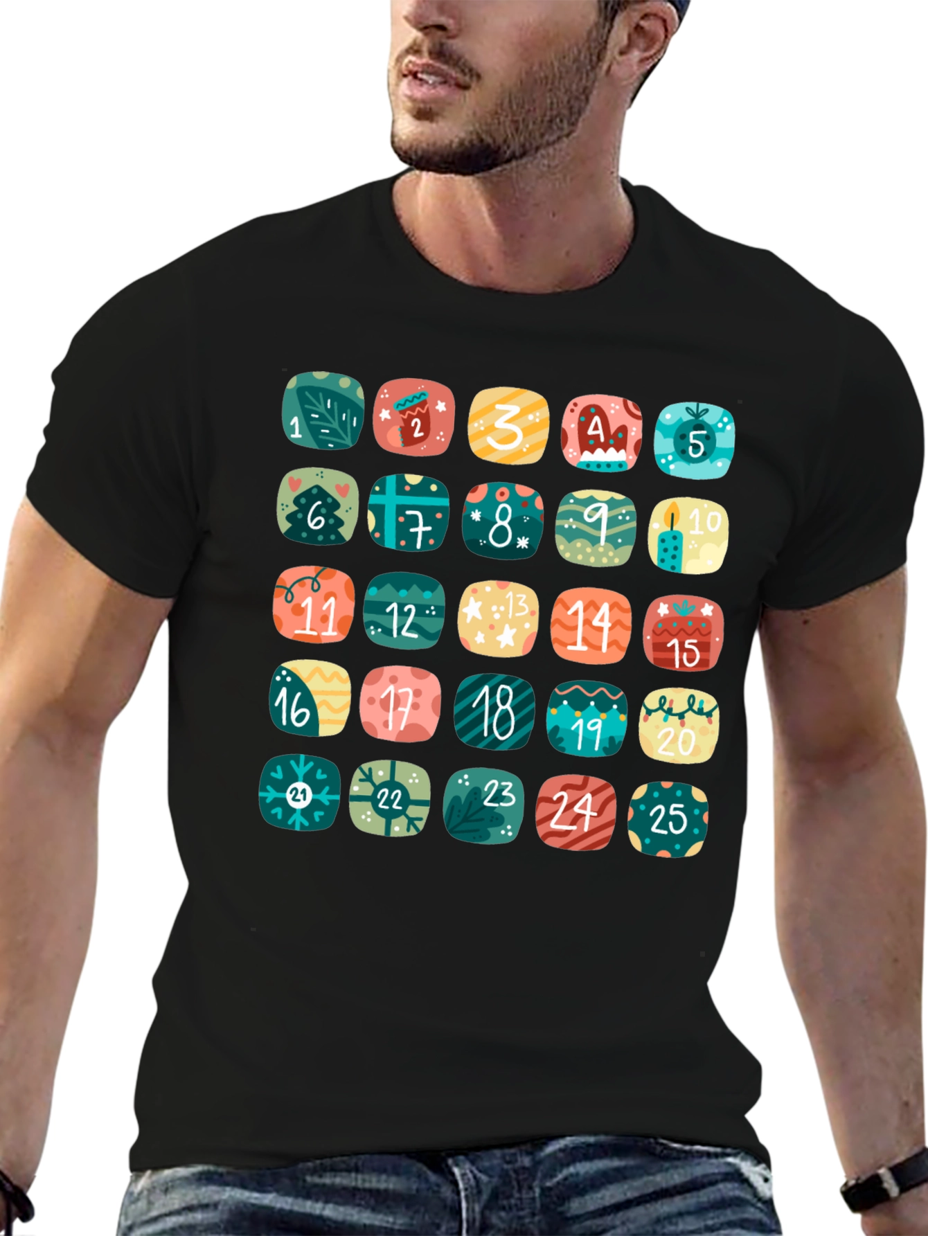 Advent Calendar Countdown T-Shirt - Festive Holiday Cheer