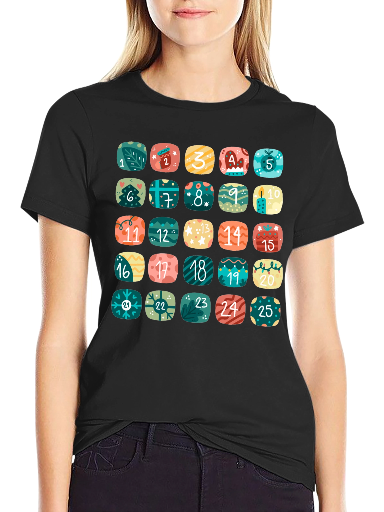Advent Calendar Countdown T-Shirt - Festive Holiday Cheer
