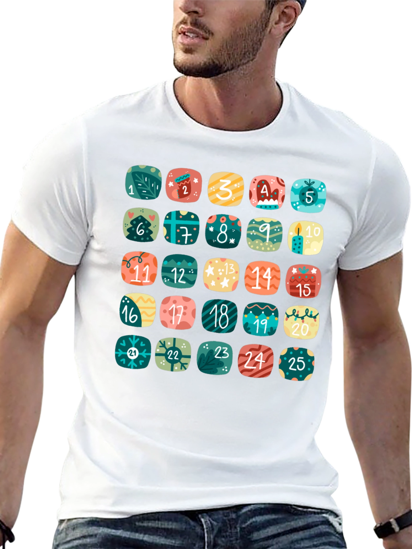 Advent Calendar Countdown T-Shirt - Festive Holiday Cheer