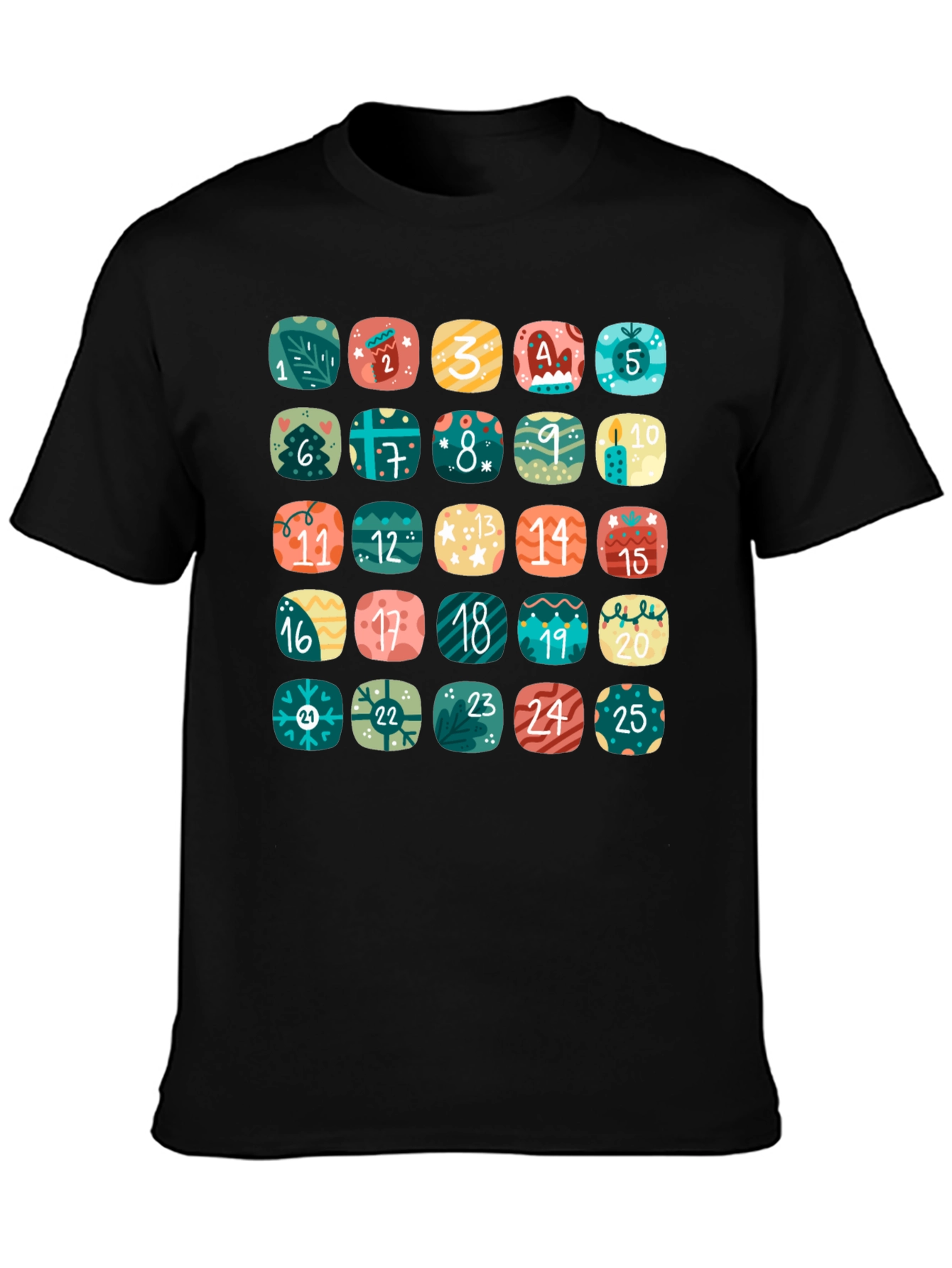 Advent Calendar Countdown T-Shirt - Festive Holiday Cheer