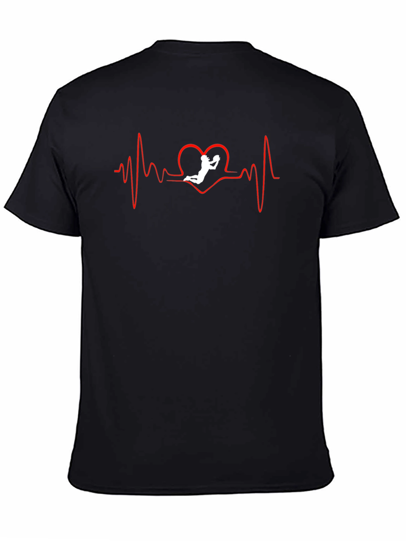 Heartbeat Rugby Player Graphic Tee