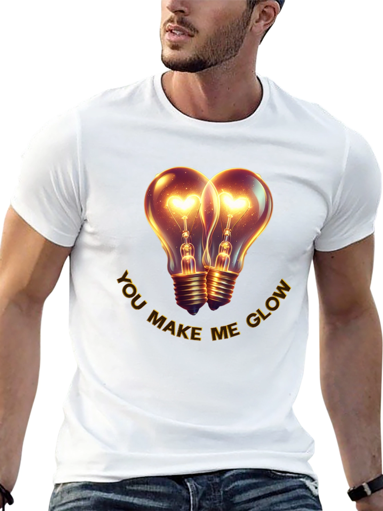 Romantic You Make Me Glow Graphic T-Shirt