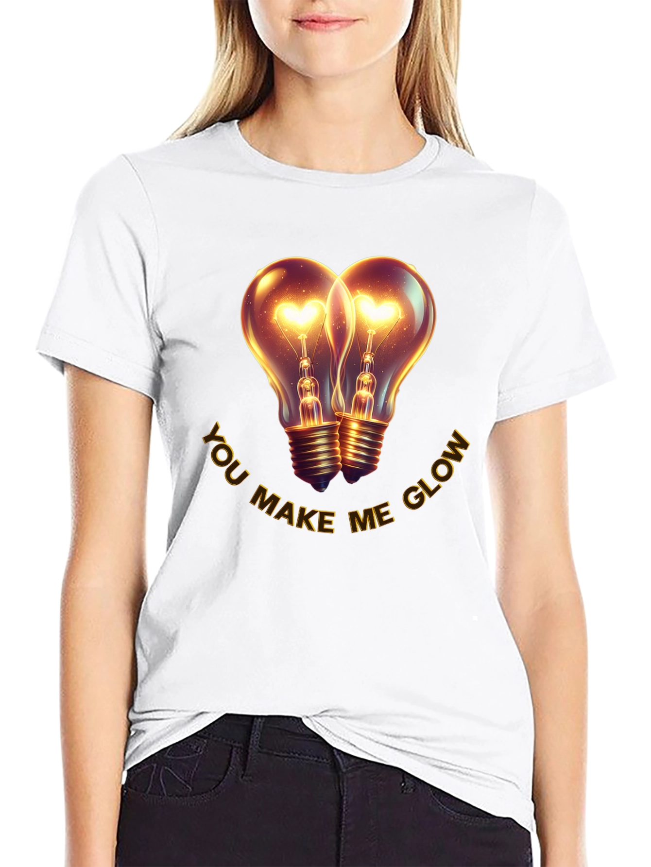 Romantic You Make Me Glow Graphic T-Shirt