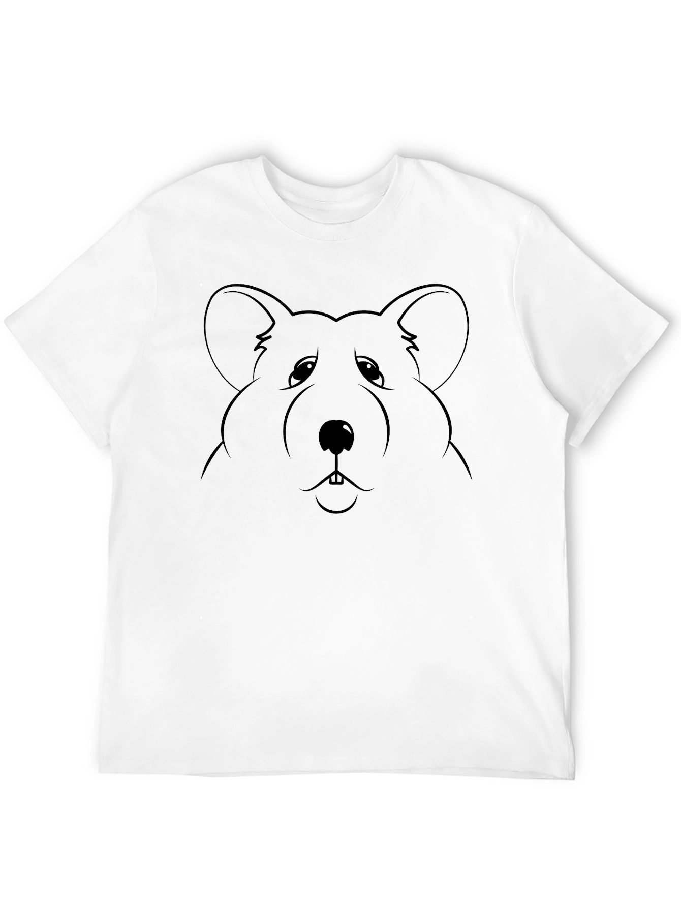 Cartoon Hamster Graphic Tee - Soft Cotton Comfort