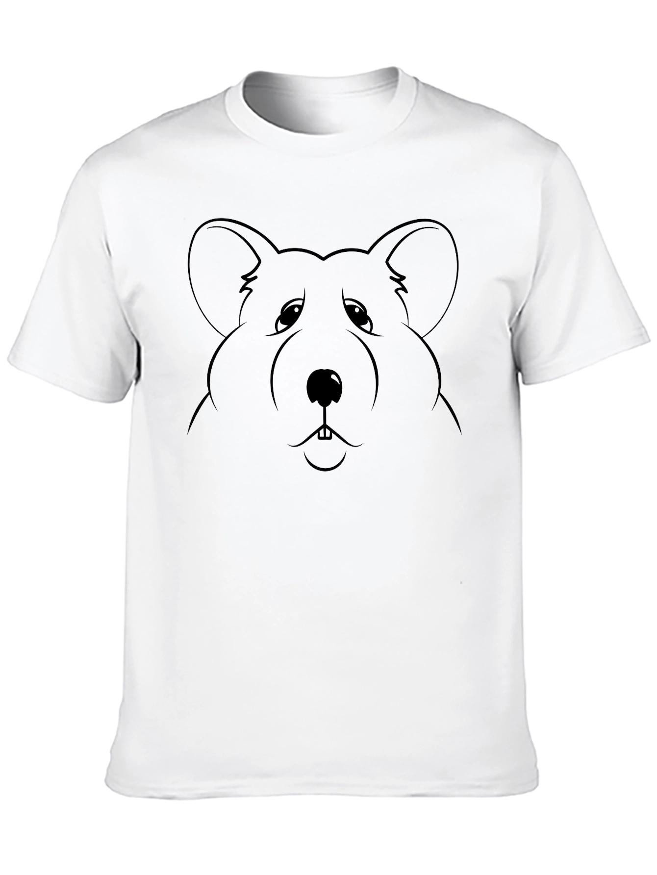 Cartoon Hamster Graphic Tee - Soft Cotton Comfort