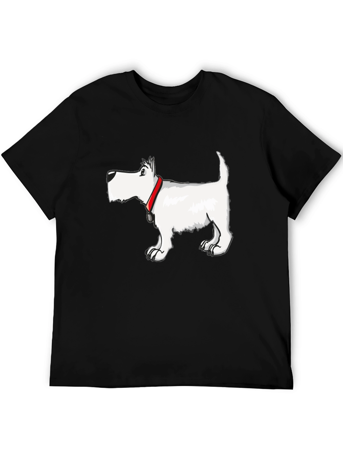 Dog Graphic Tee - Black Cotton Blend