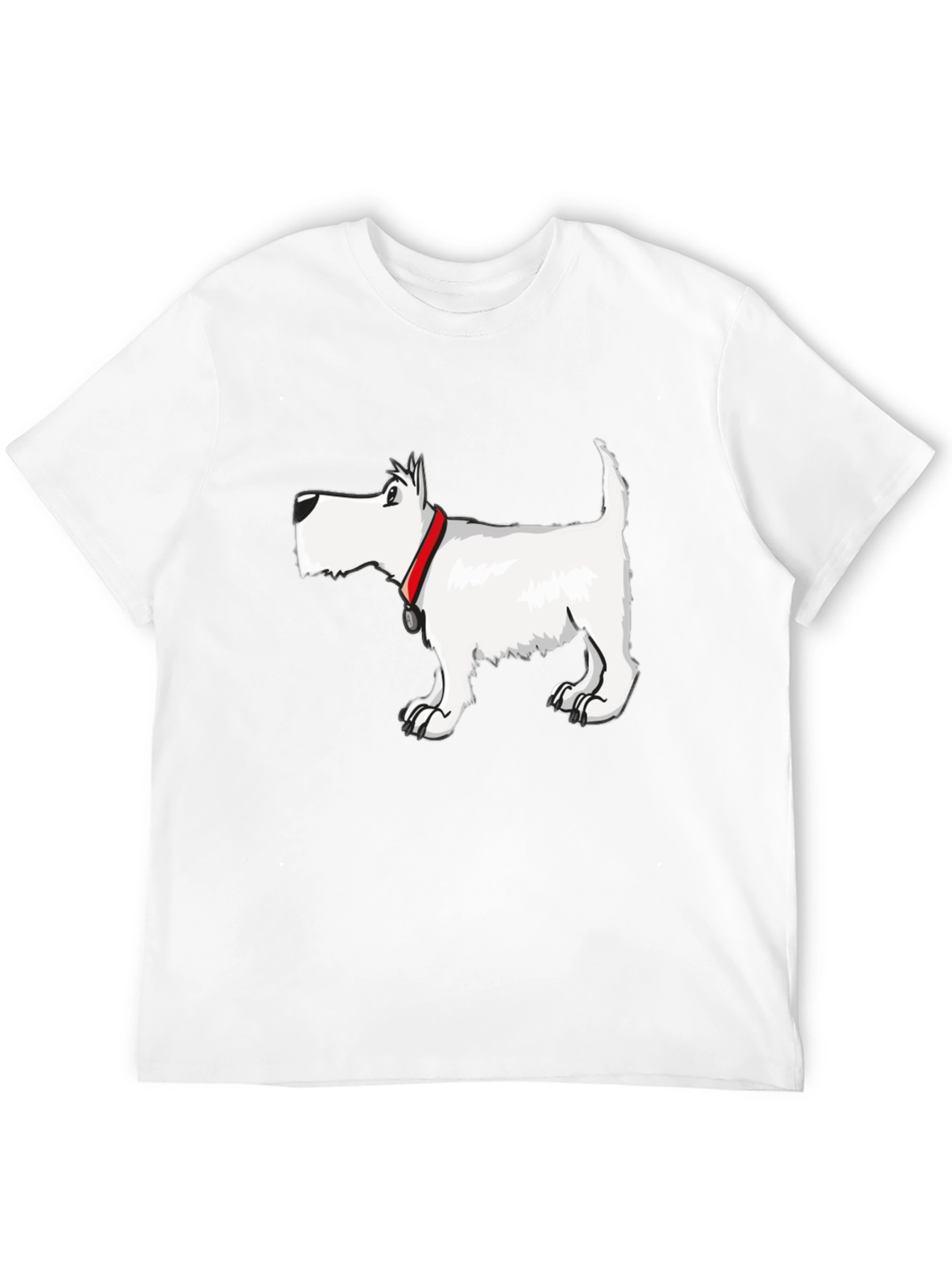 Dog Graphic Tee - Black Cotton Blend