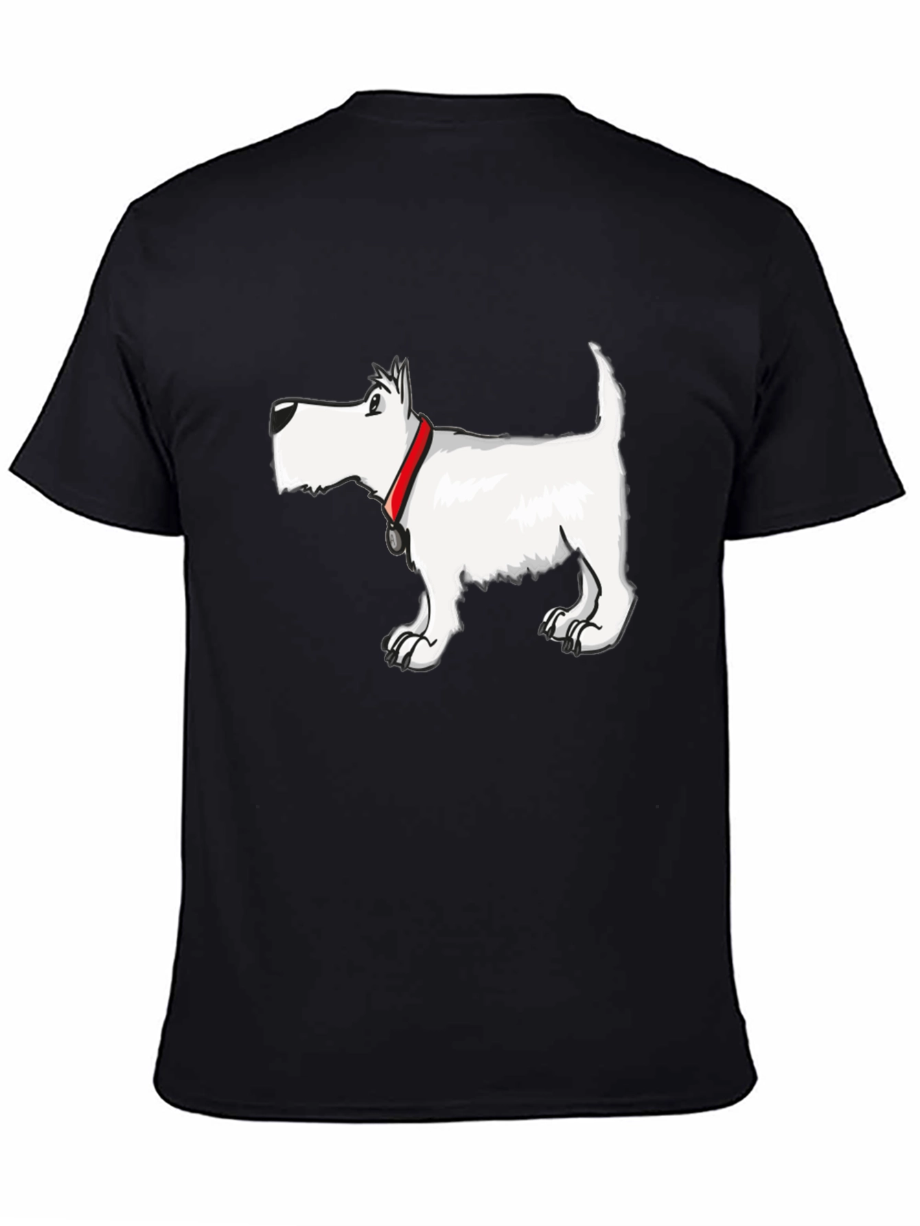 Dog Graphic Tee - Black Cotton Blend