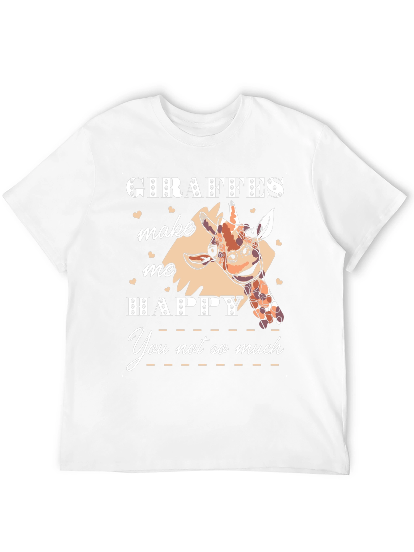 Giraffe Lover T-Shirt - Giraffes Make Me Happy Tee