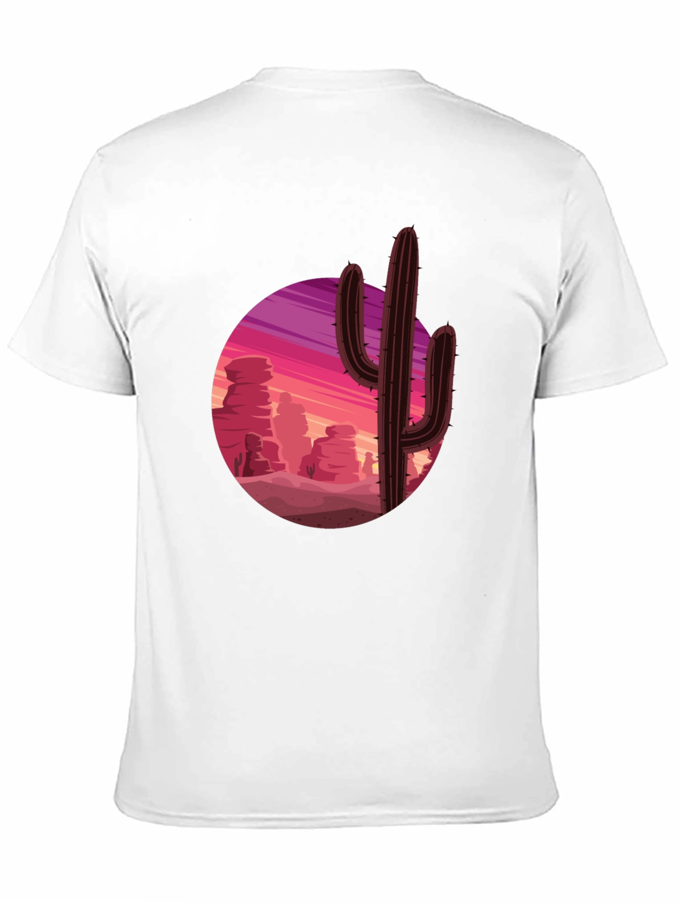 Cactus Desert Sunset Graphic Tee - Black