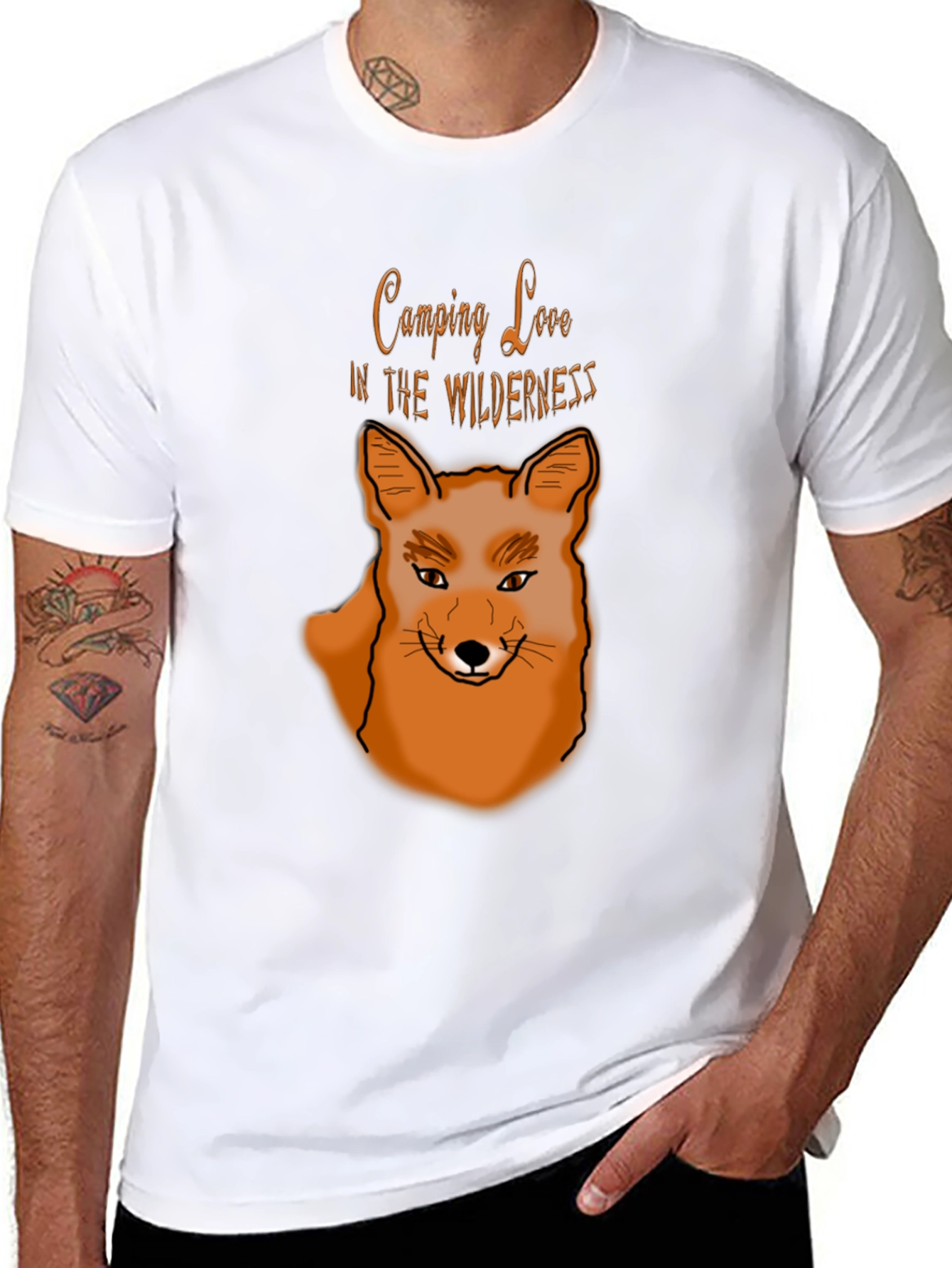 Camping Love Wilderness Fox Graphic T-Shirt