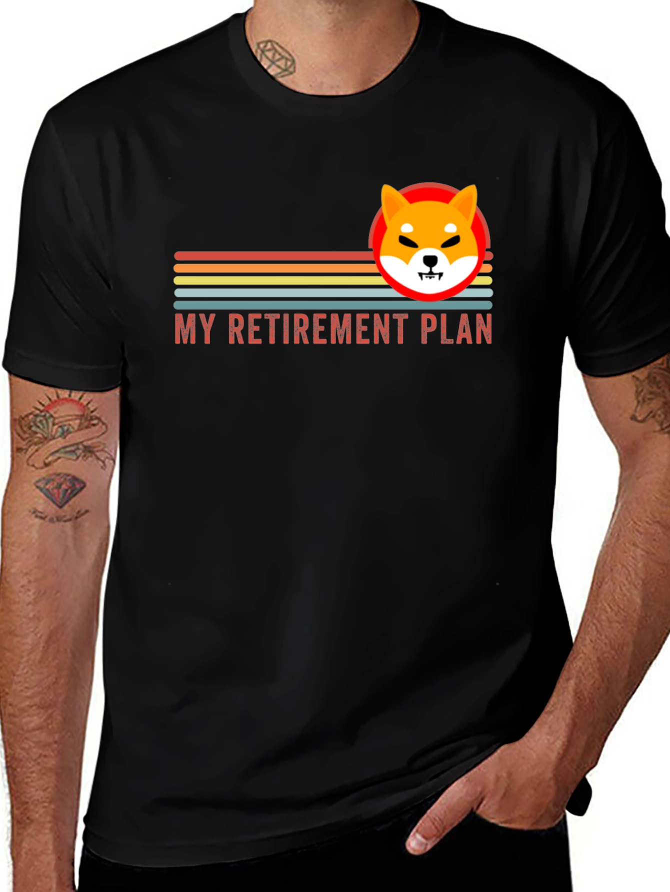 Shiba Inu Retirement Plan T-Shirt - Crypto Meme Tee