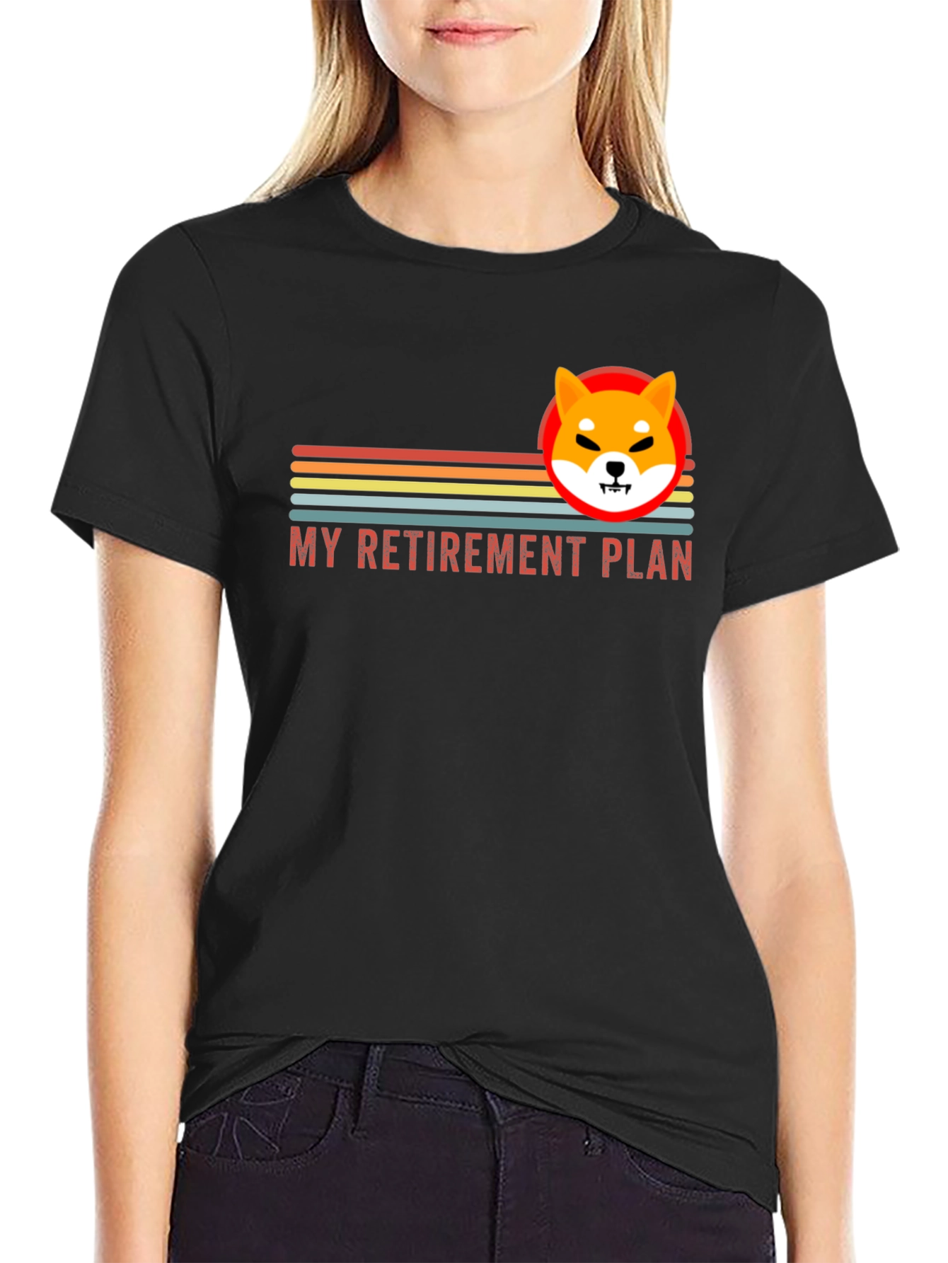 Shiba Inu Retirement Plan T-Shirt - Crypto Meme Tee