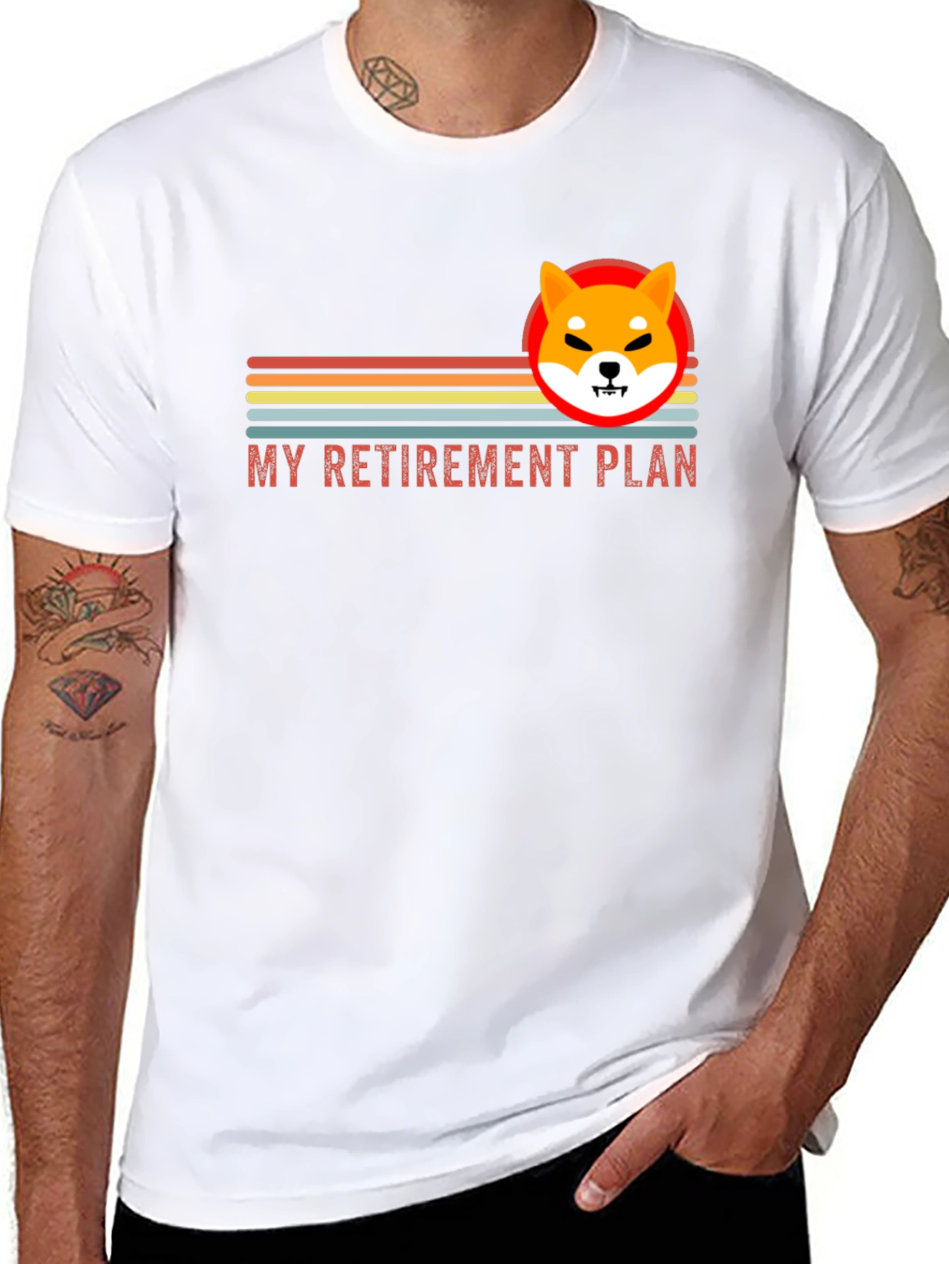 Shiba Inu Retirement Plan T-Shirt - Crypto Meme Tee