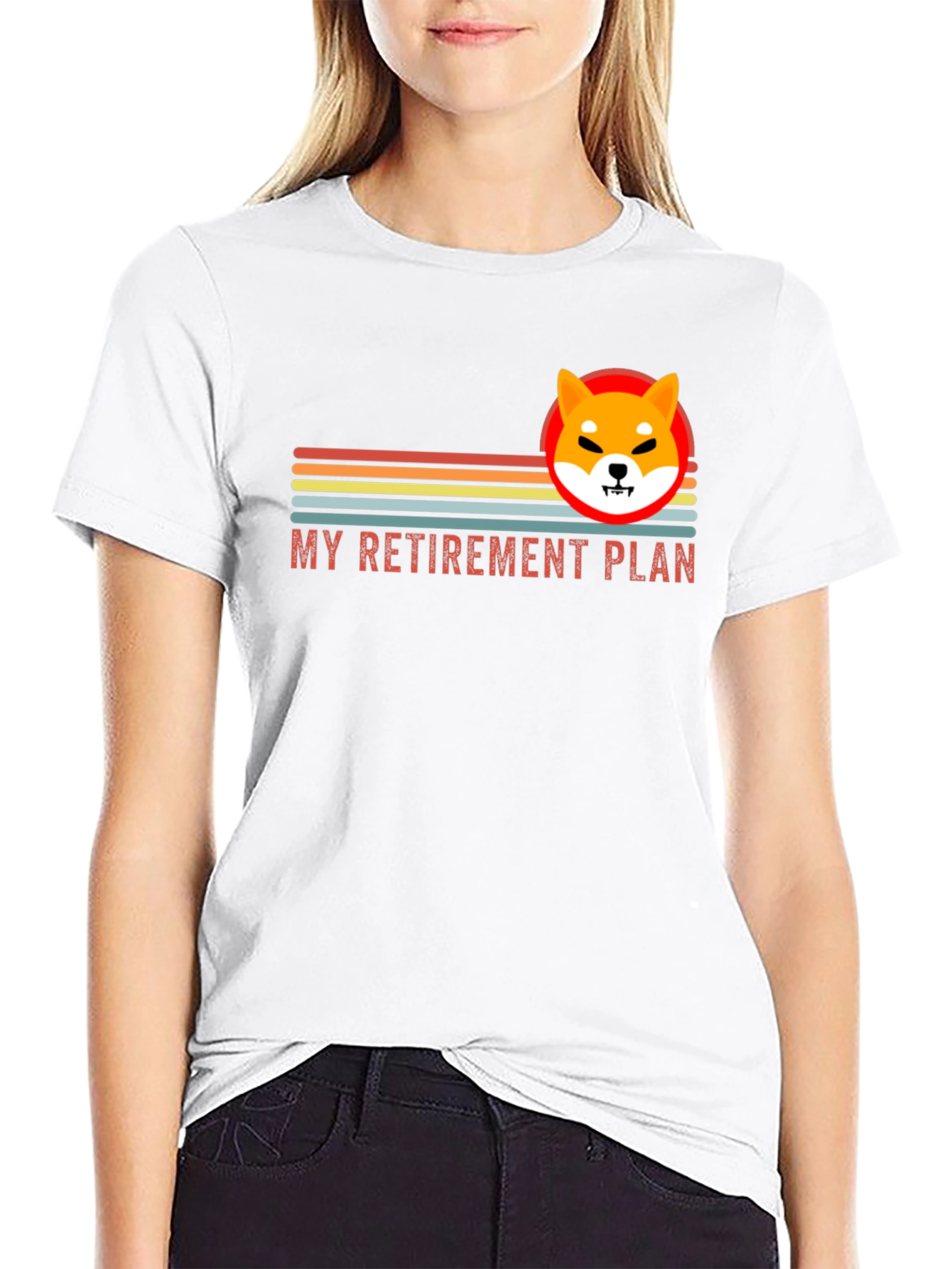 Shiba Inu Retirement Plan T-Shirt - Crypto Meme Tee