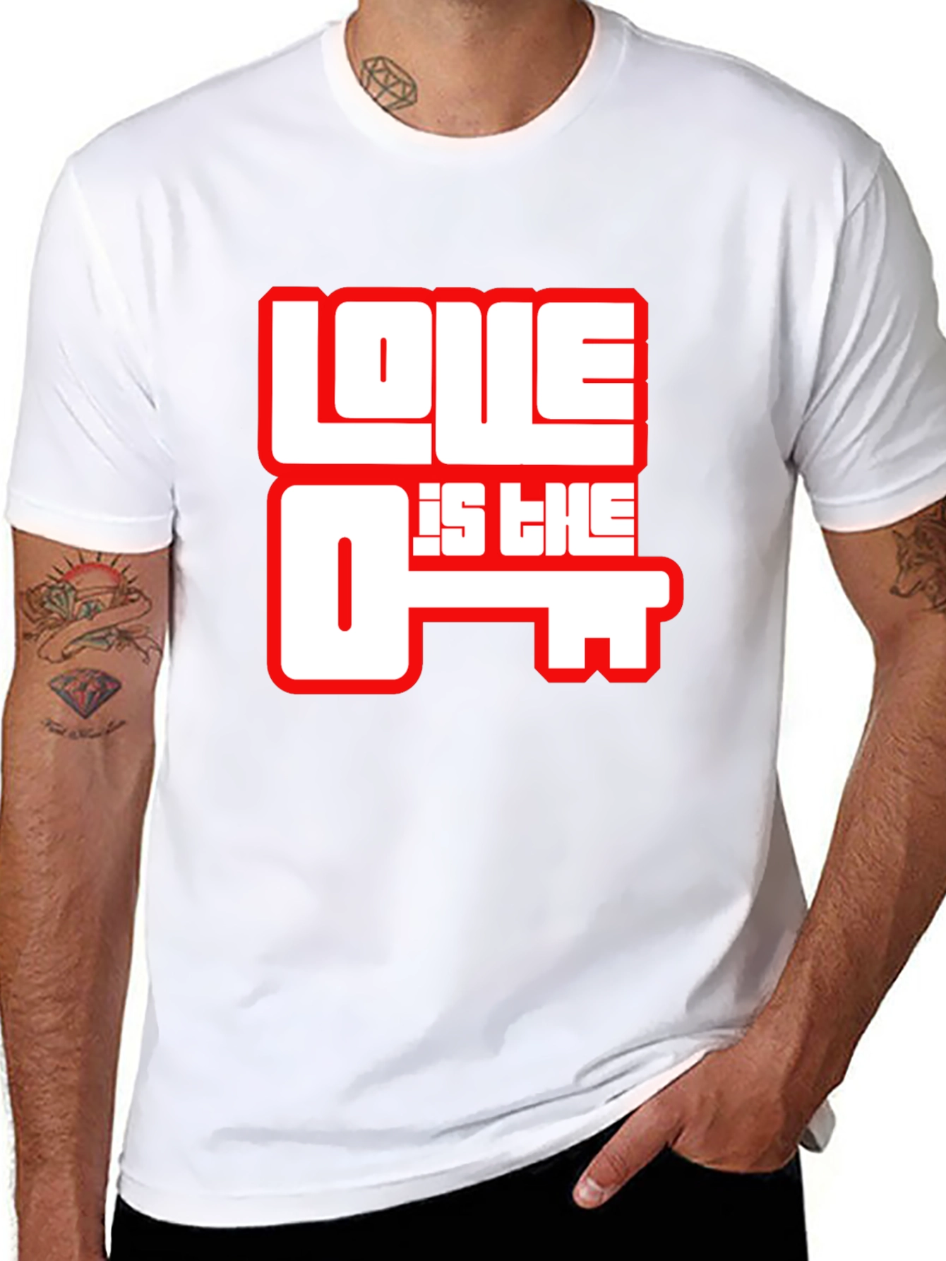 Love is the Key Graphic T-Shirt - Black