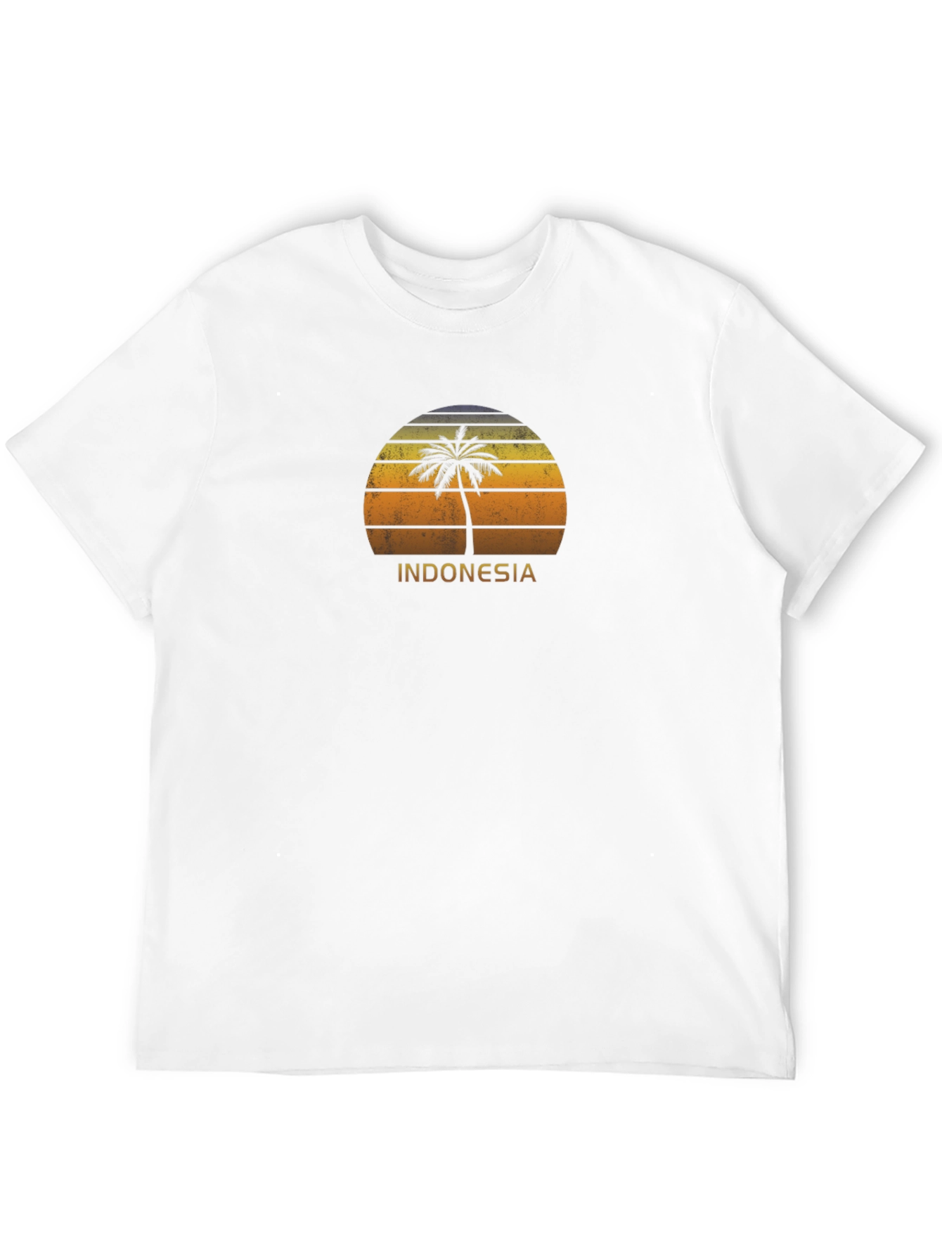 Indonesia Palm Tree Sunset Graphic T-Shirt