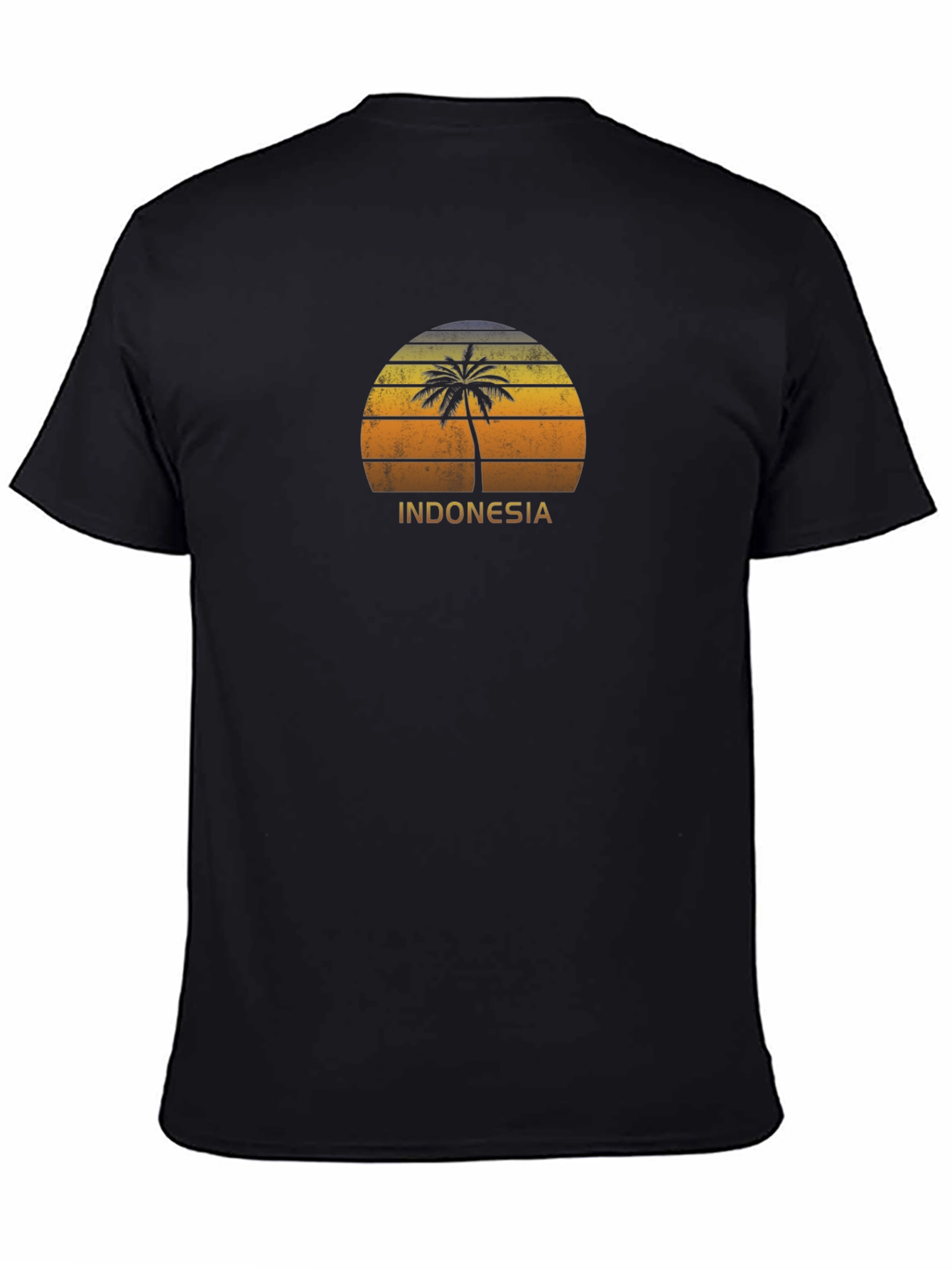 Indonesia Palm Tree Sunset Graphic T-Shirt