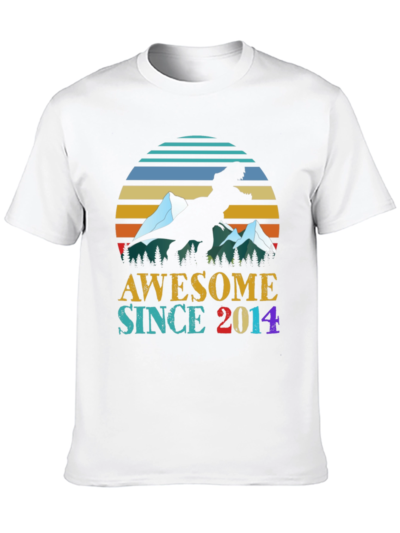 Awesome Since 2014 Dinosaur Graphic Tee