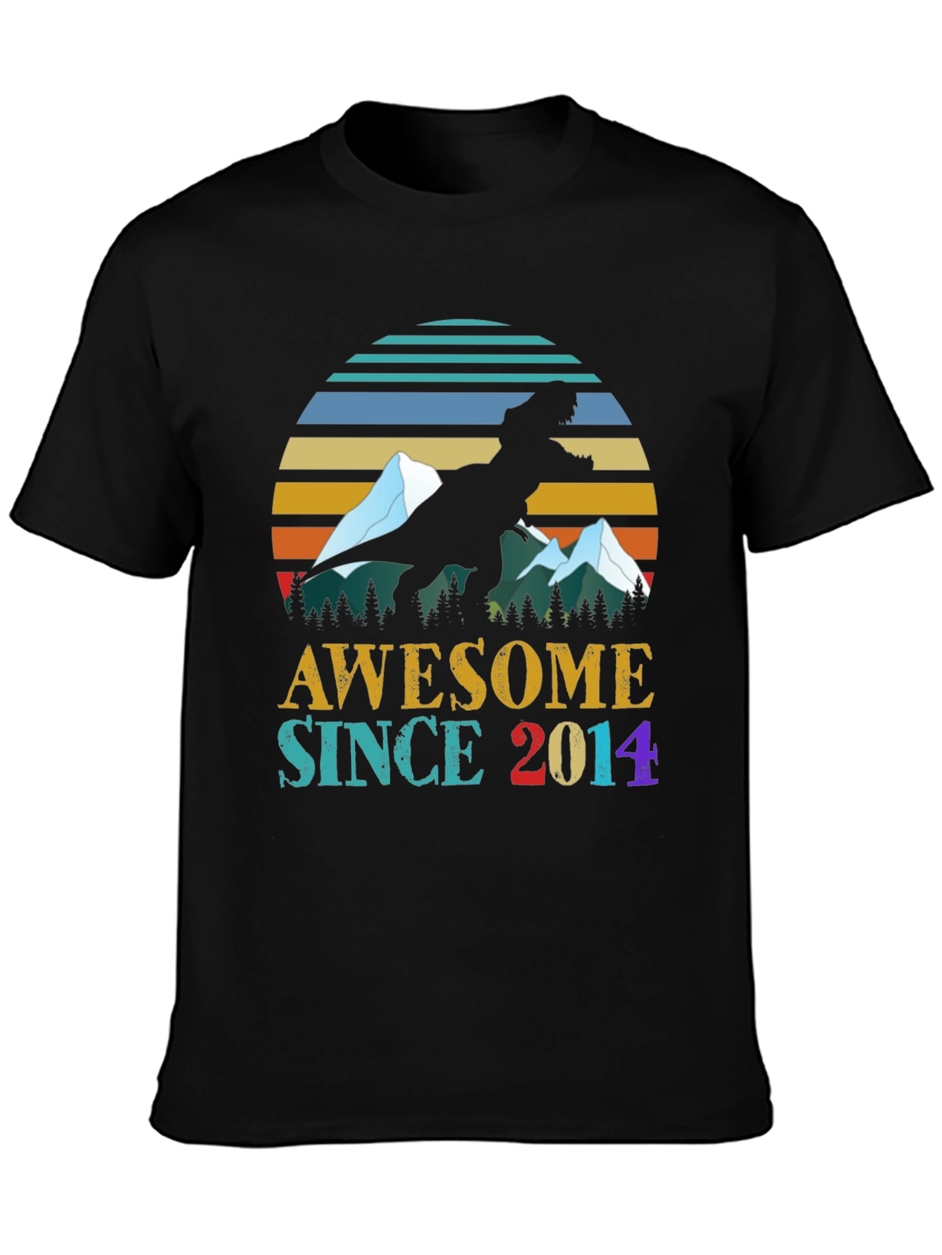 Awesome Since 2014 Dinosaur Graphic Tee