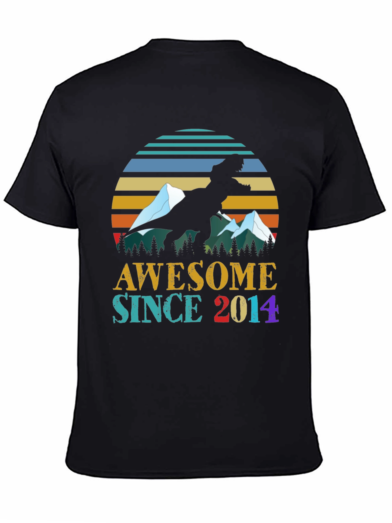 Awesome Since 2014 Dinosaur Graphic Tee