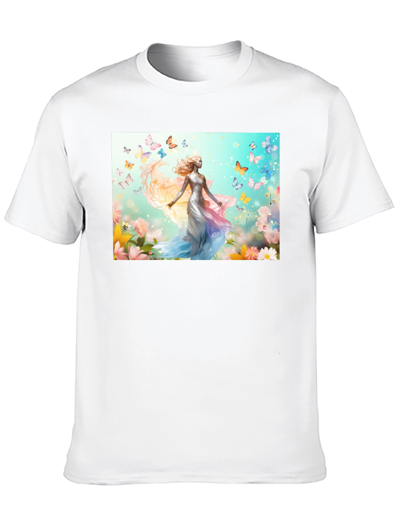 Butterfly Fairy Graphic Black T-Shirt