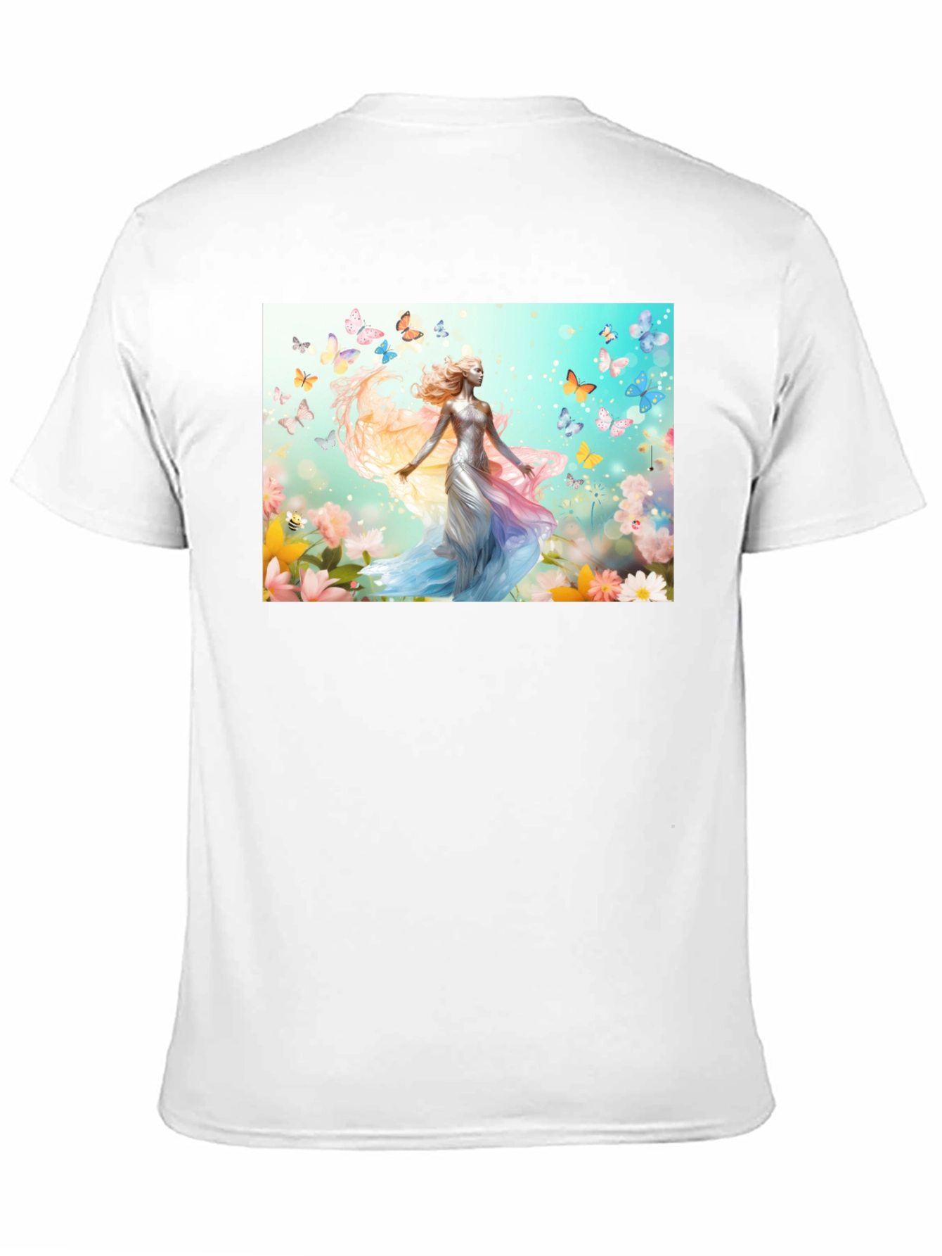 Butterfly Fairy Graphic Black T-Shirt