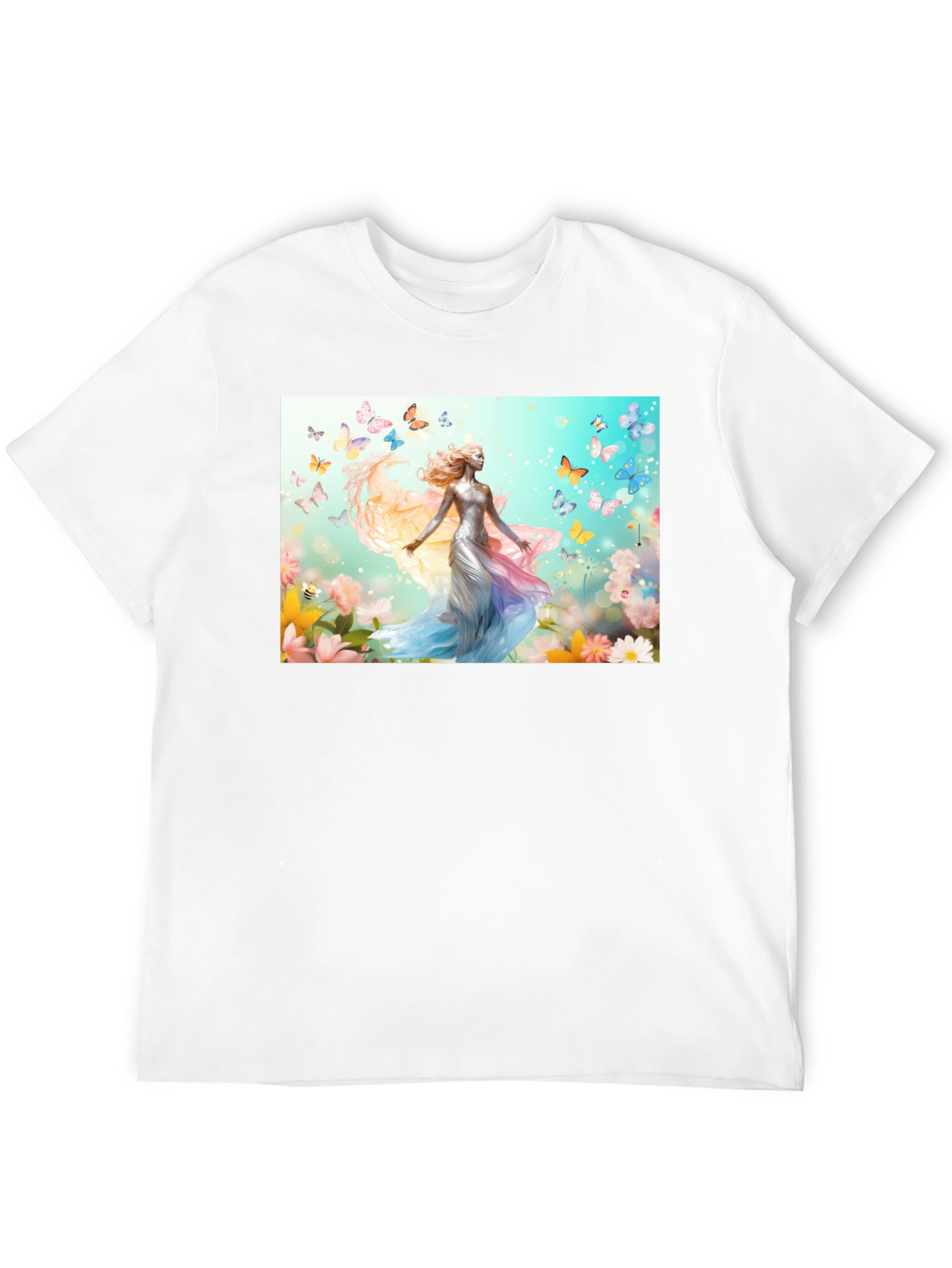 Butterfly Fairy Graphic Black T-Shirt
