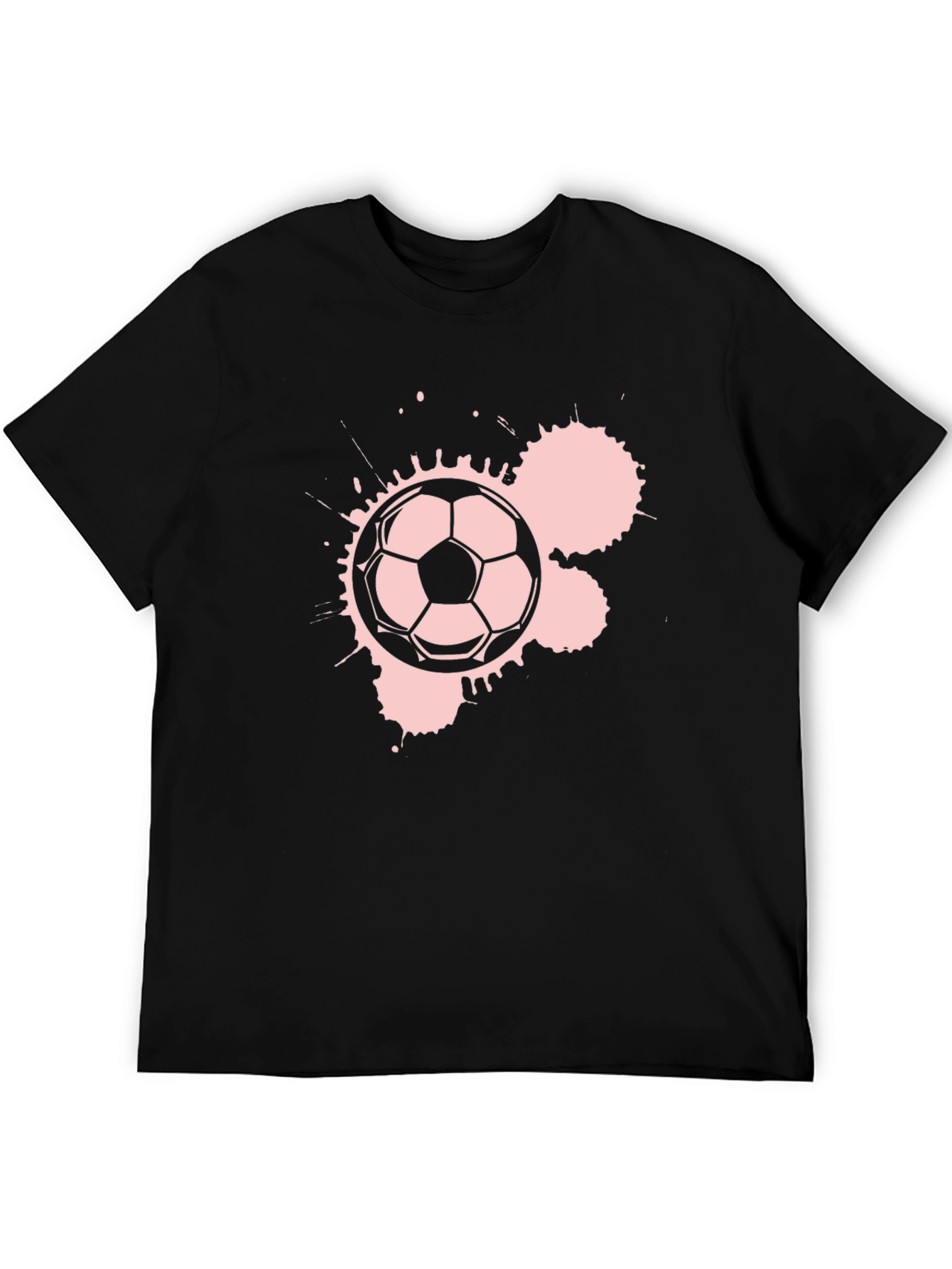 Soccer Splatter Tee - Black Cotton Graphic T-Shirt
