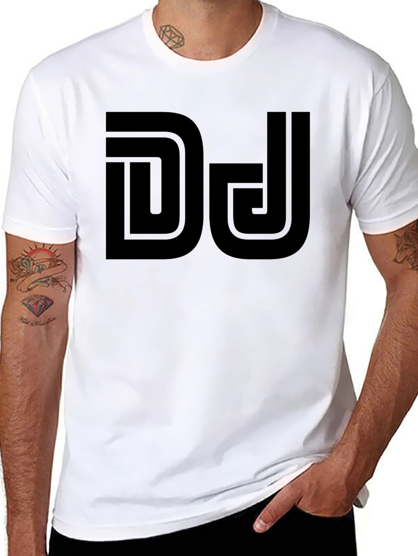 DJ Black Graphic Tee - Stylish Unisex T-Shirt