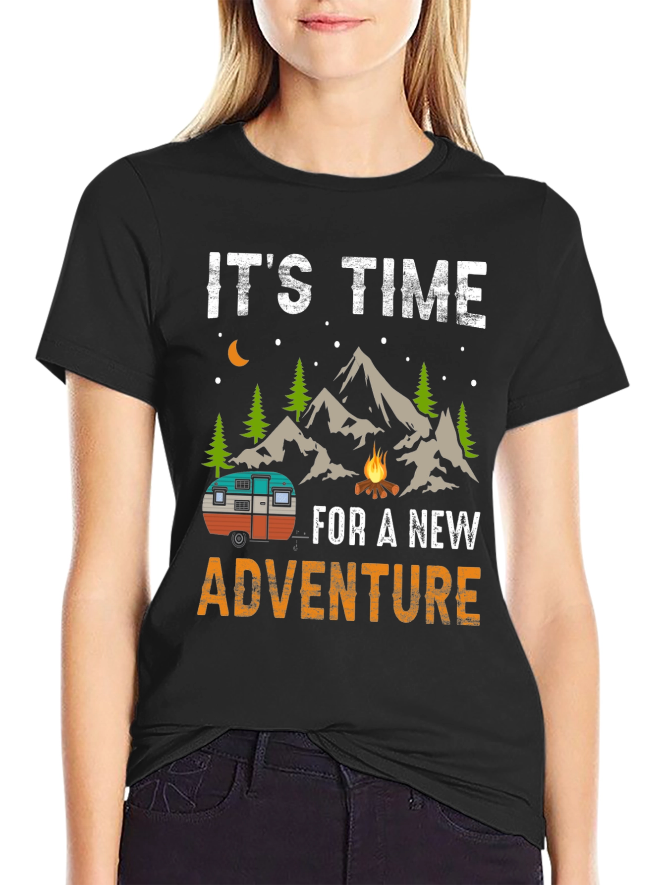Time for a New Adventure Camping Graphic Tee