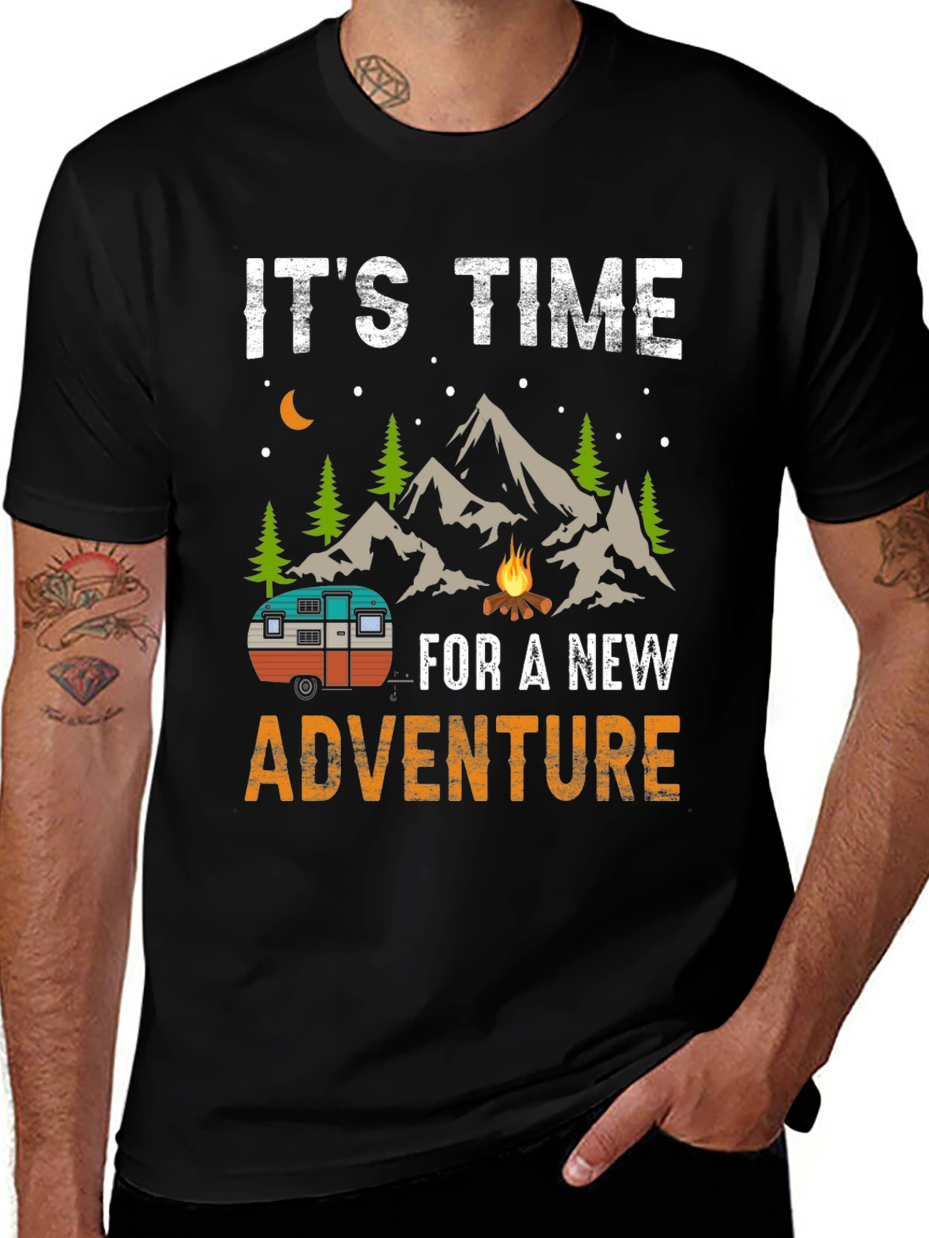 Time for a New Adventure Camping Graphic Tee