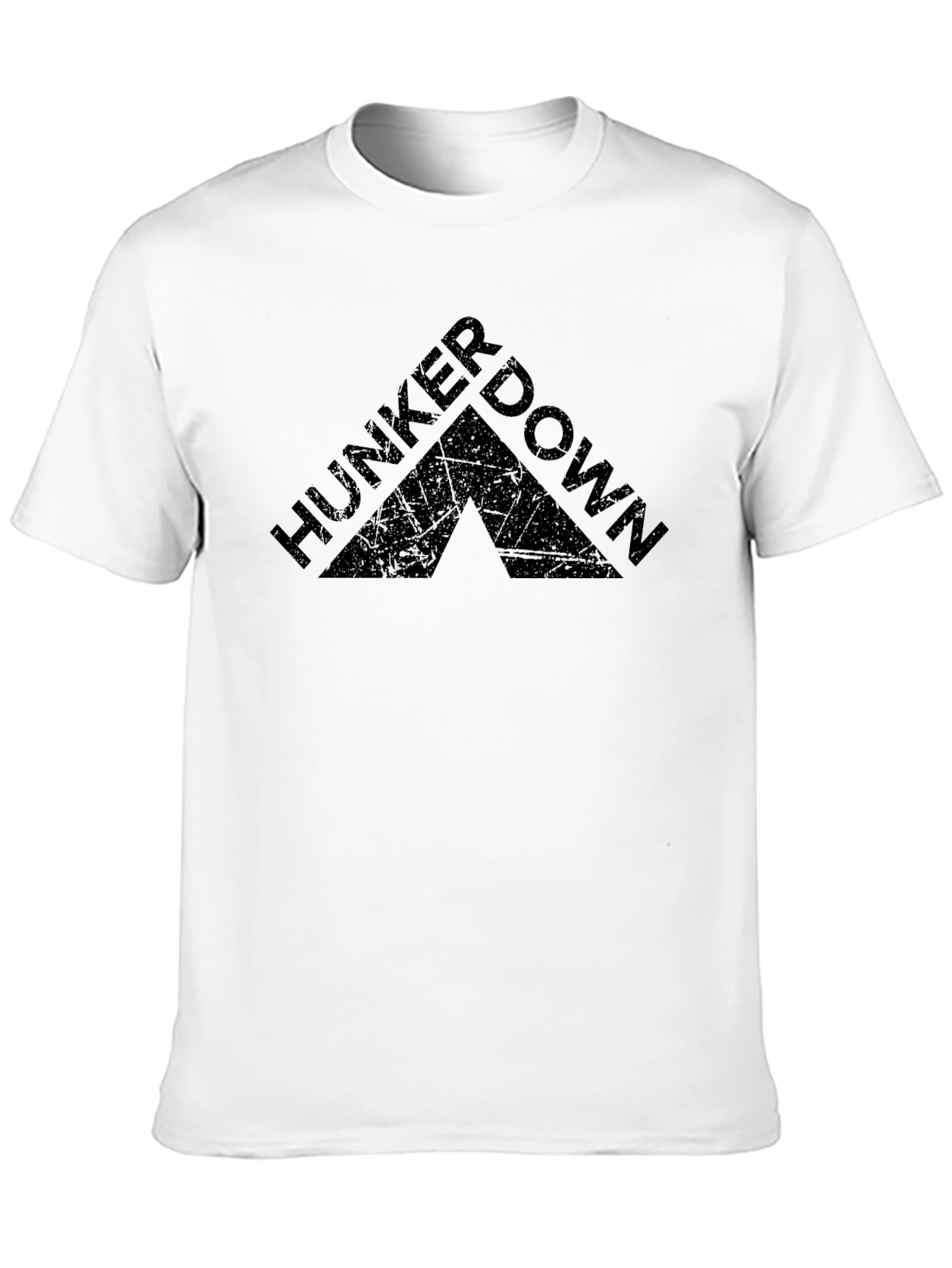 Hunker Down Graphic Tee - Black Cotton Comfort