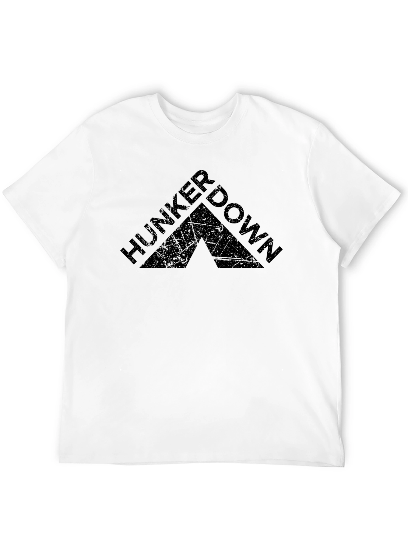 Hunker Down Graphic Tee - Black Cotton Comfort