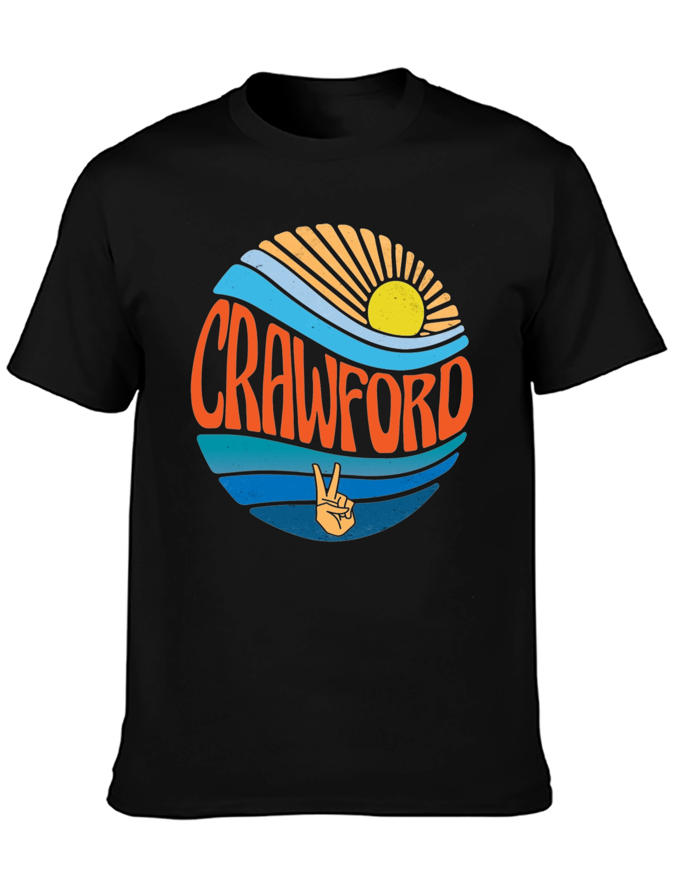 Crawford Retro Graphic T-Shirt Beach Style Tee