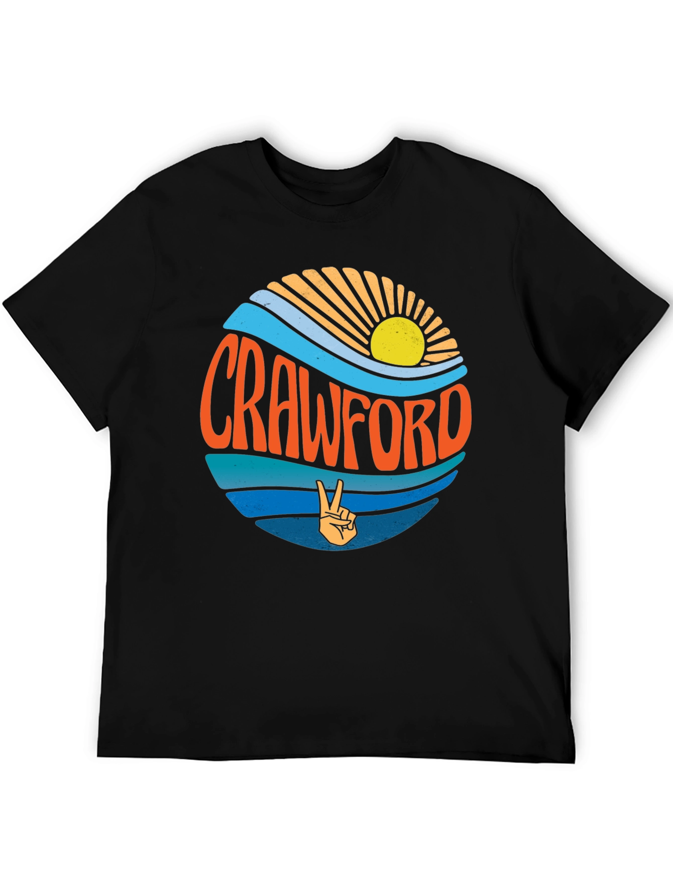 Crawford Retro Graphic T-Shirt Beach Style Tee