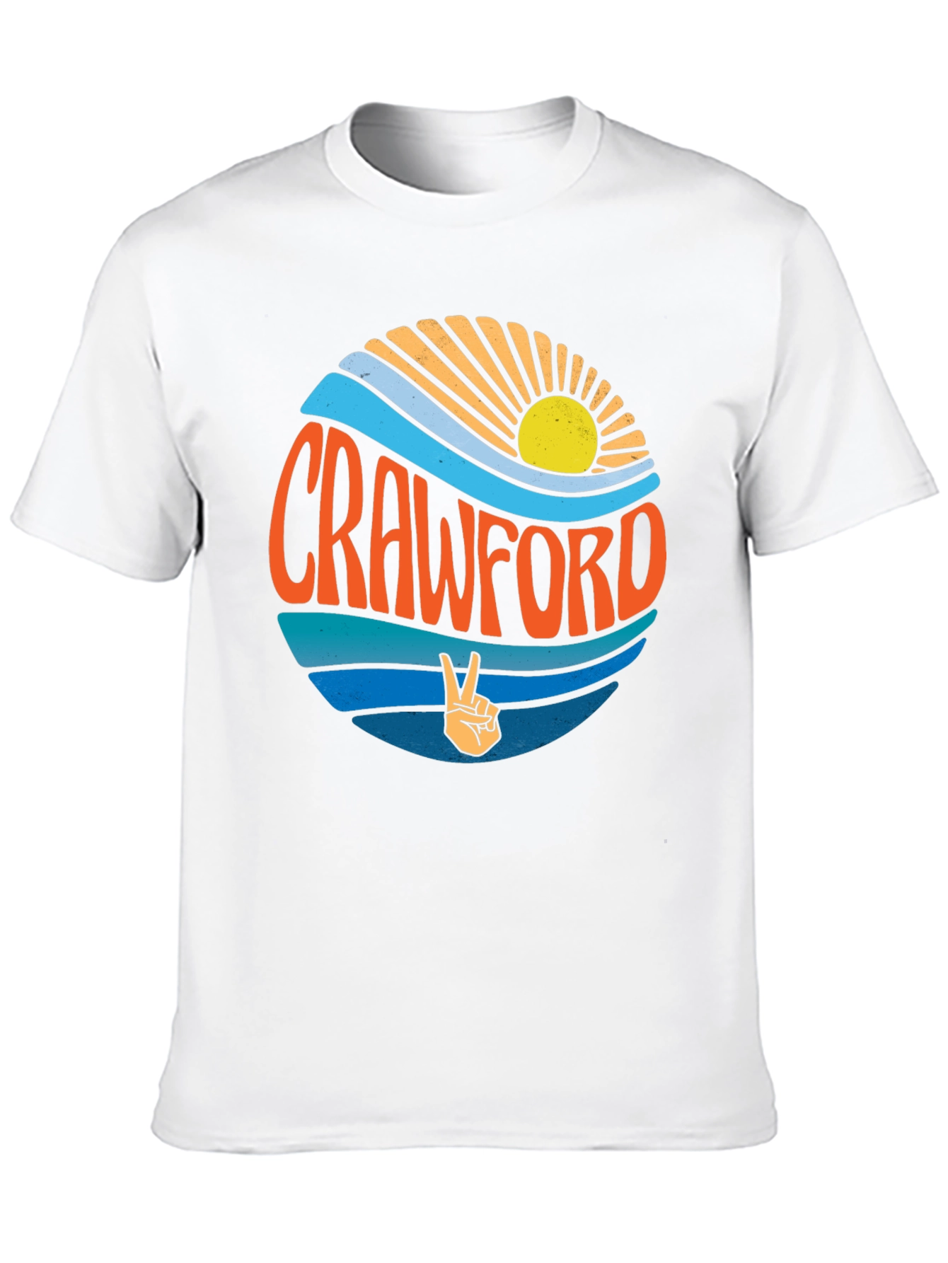 Crawford Retro Graphic T-Shirt Beach Style Tee