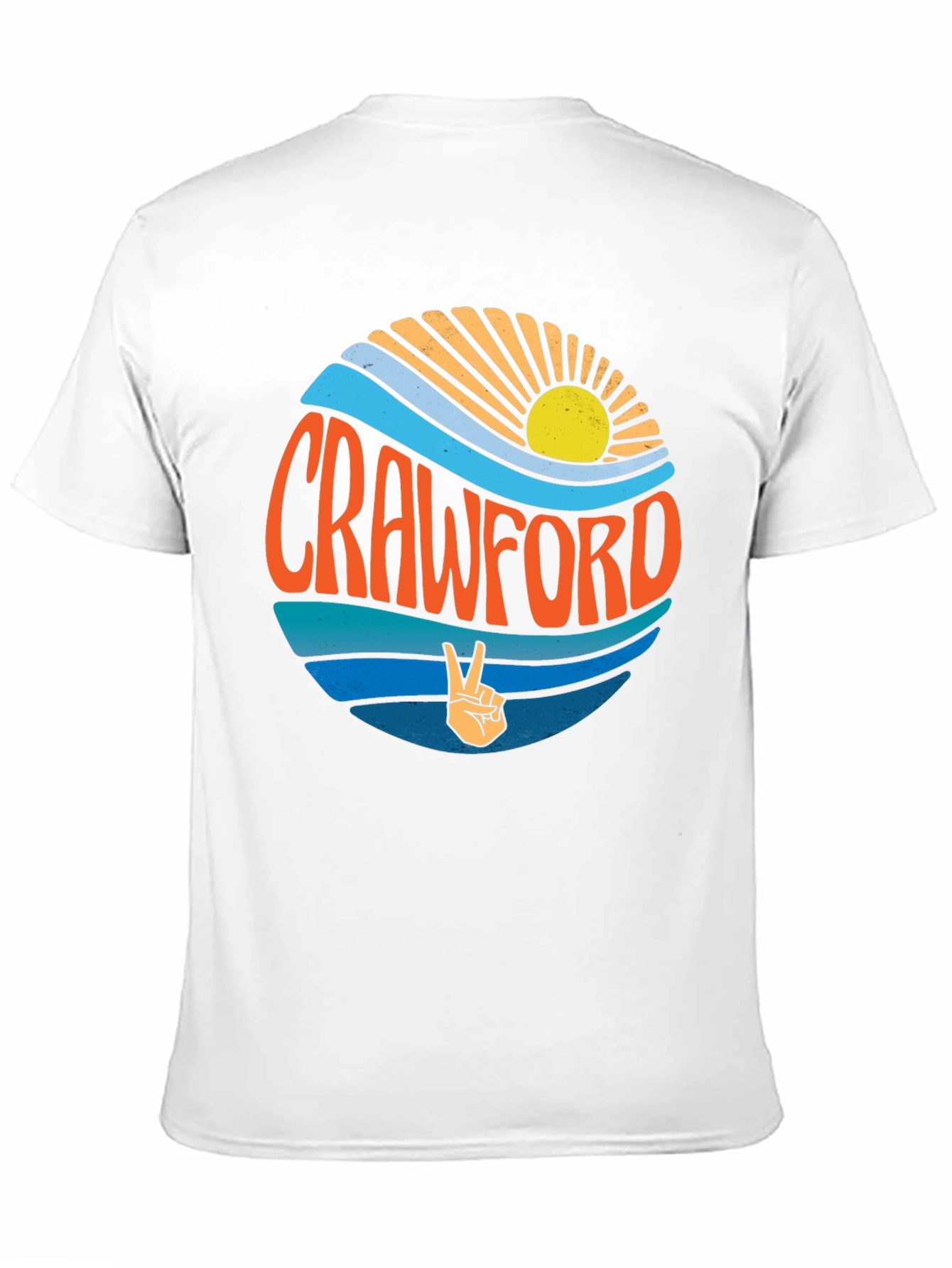 Crawford Retro Graphic T-Shirt Beach Style Tee