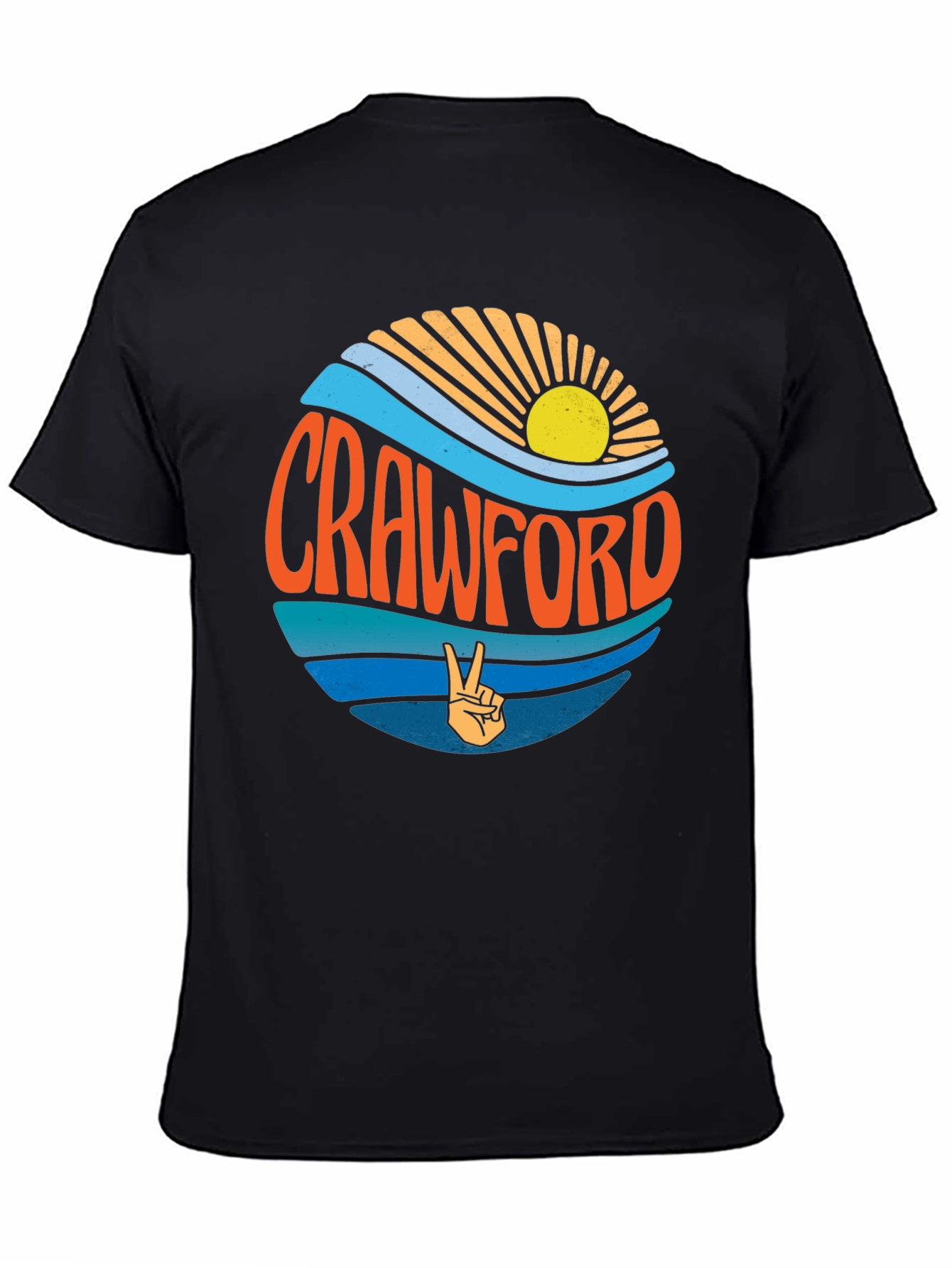 Crawford Retro Graphic T-Shirt Beach Style Tee