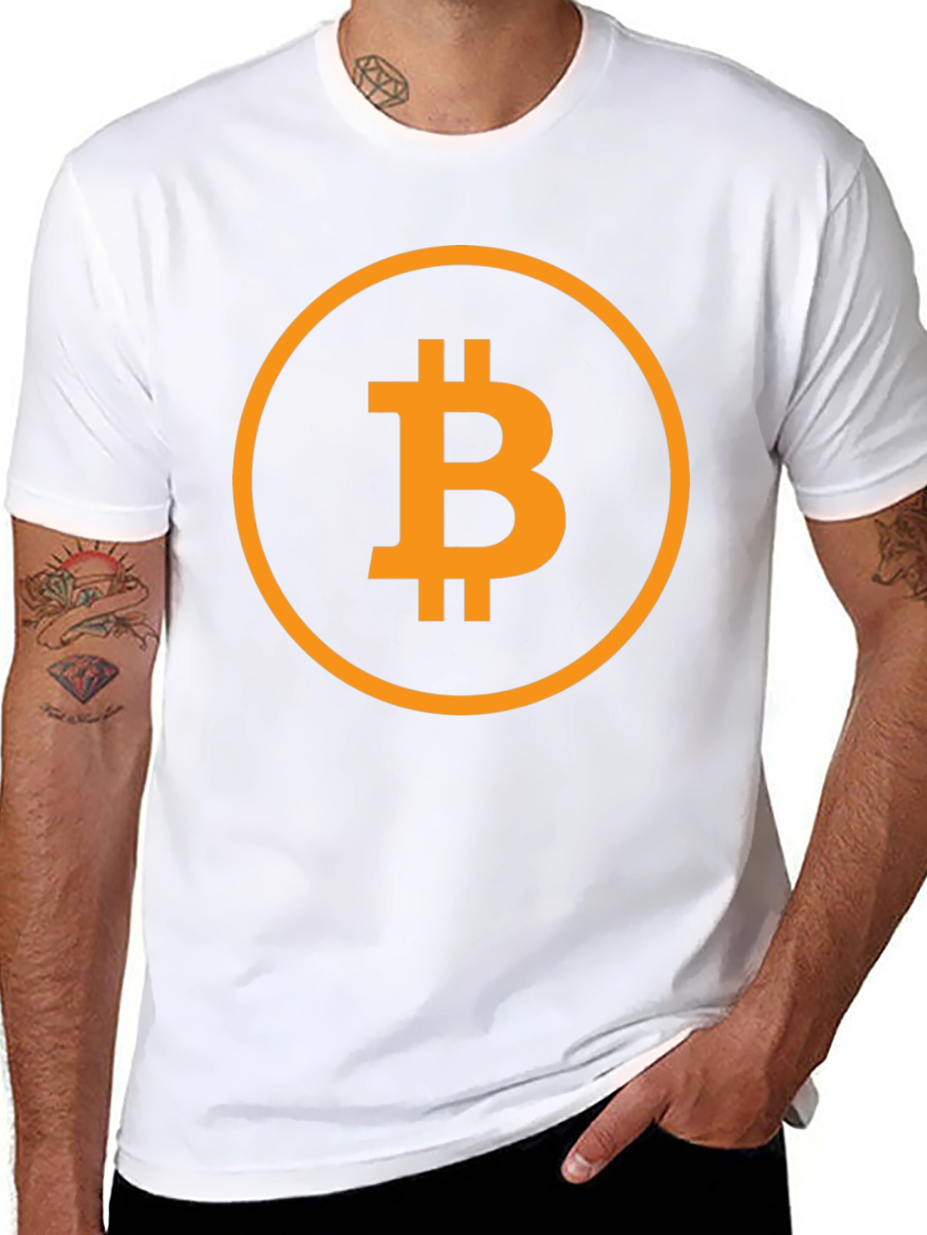 Bitcoin Logo Graphic T-Shirt - Black