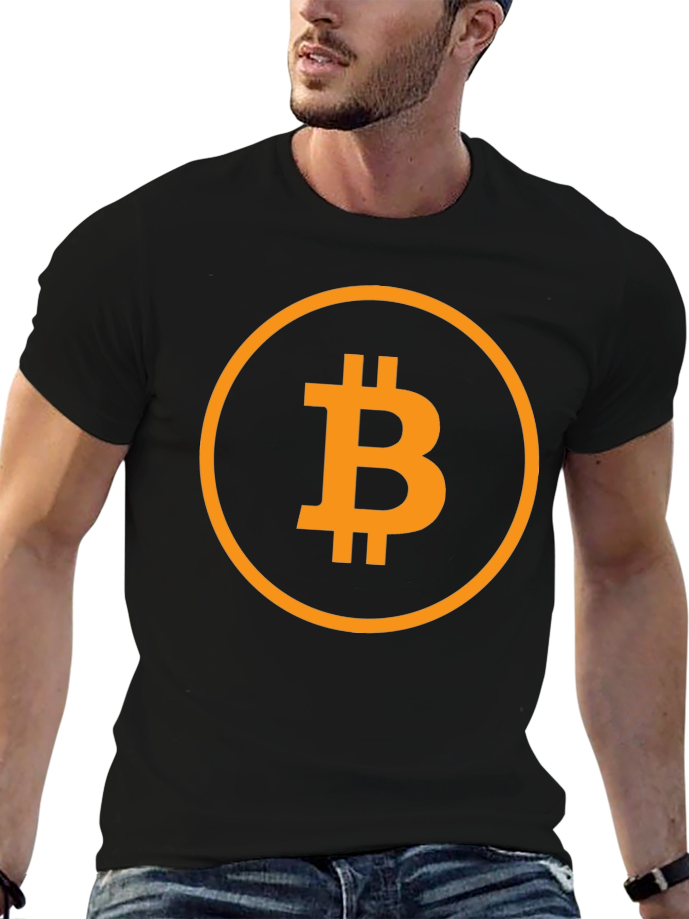 Bitcoin Logo Graphic T-Shirt - Black