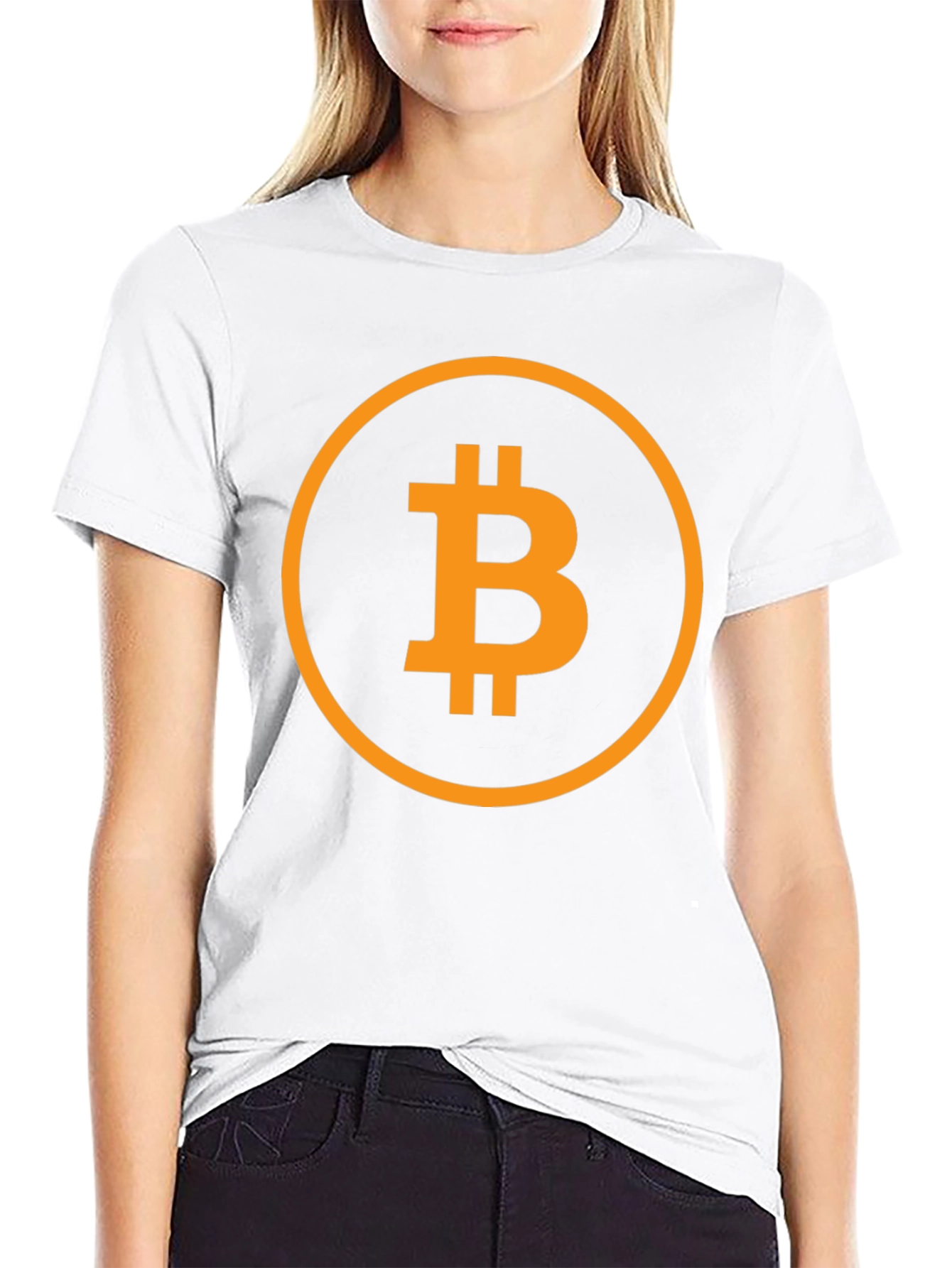 Bitcoin Logo Graphic T-Shirt - Black